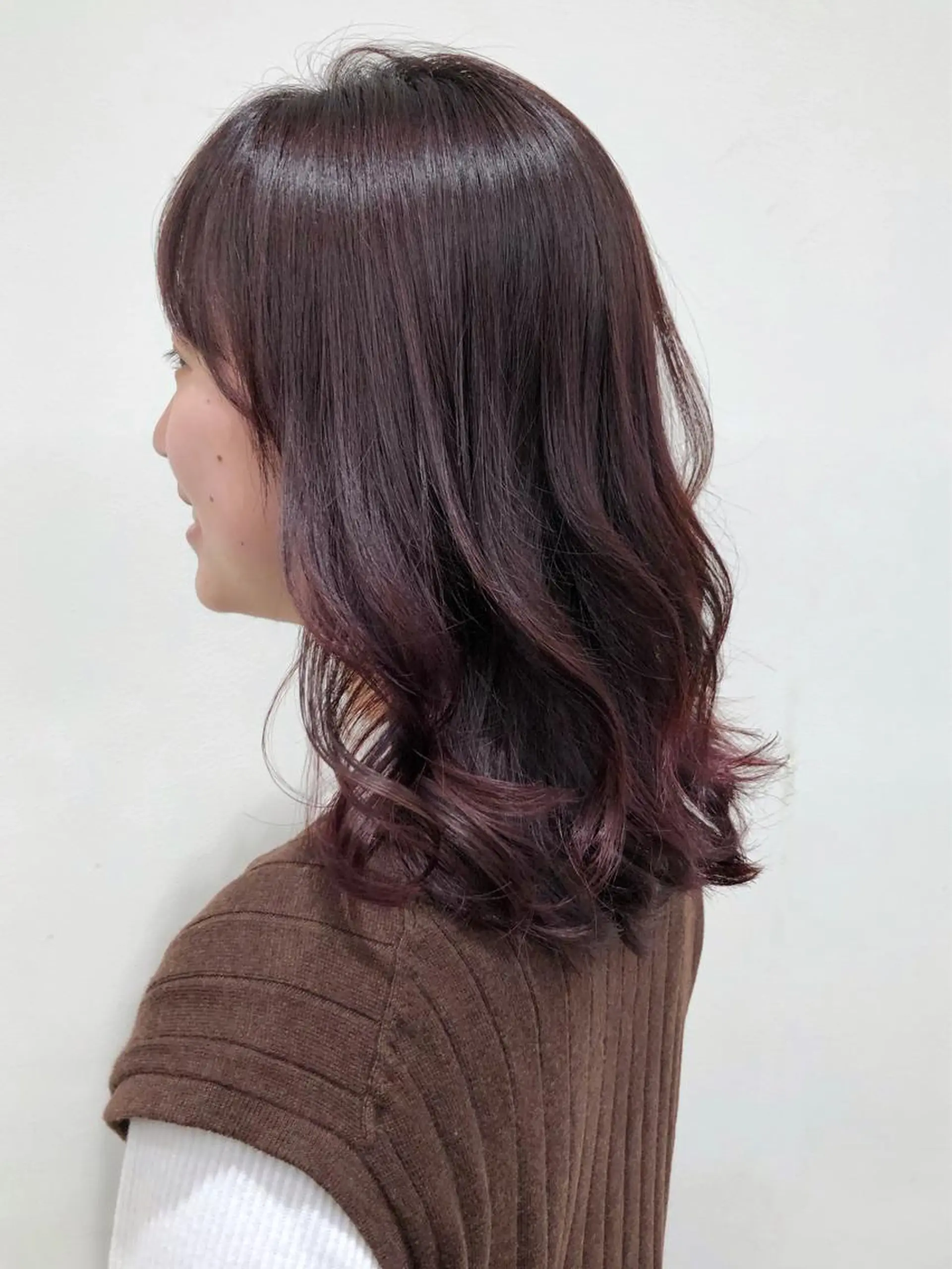 ミディアム カラー KANAMI日暮里 韓国ヘア・メイクのヘアスタイル