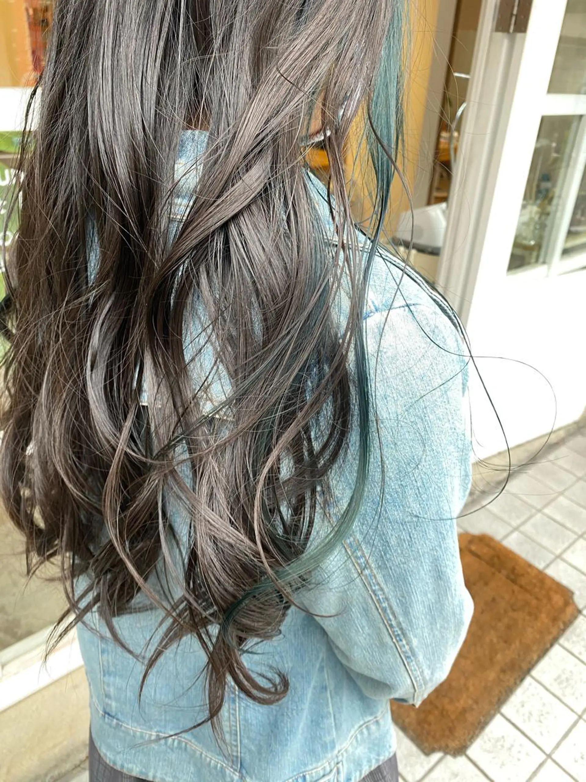 ロング カラー ミント わかばやし ゆうこのヘアスタイル