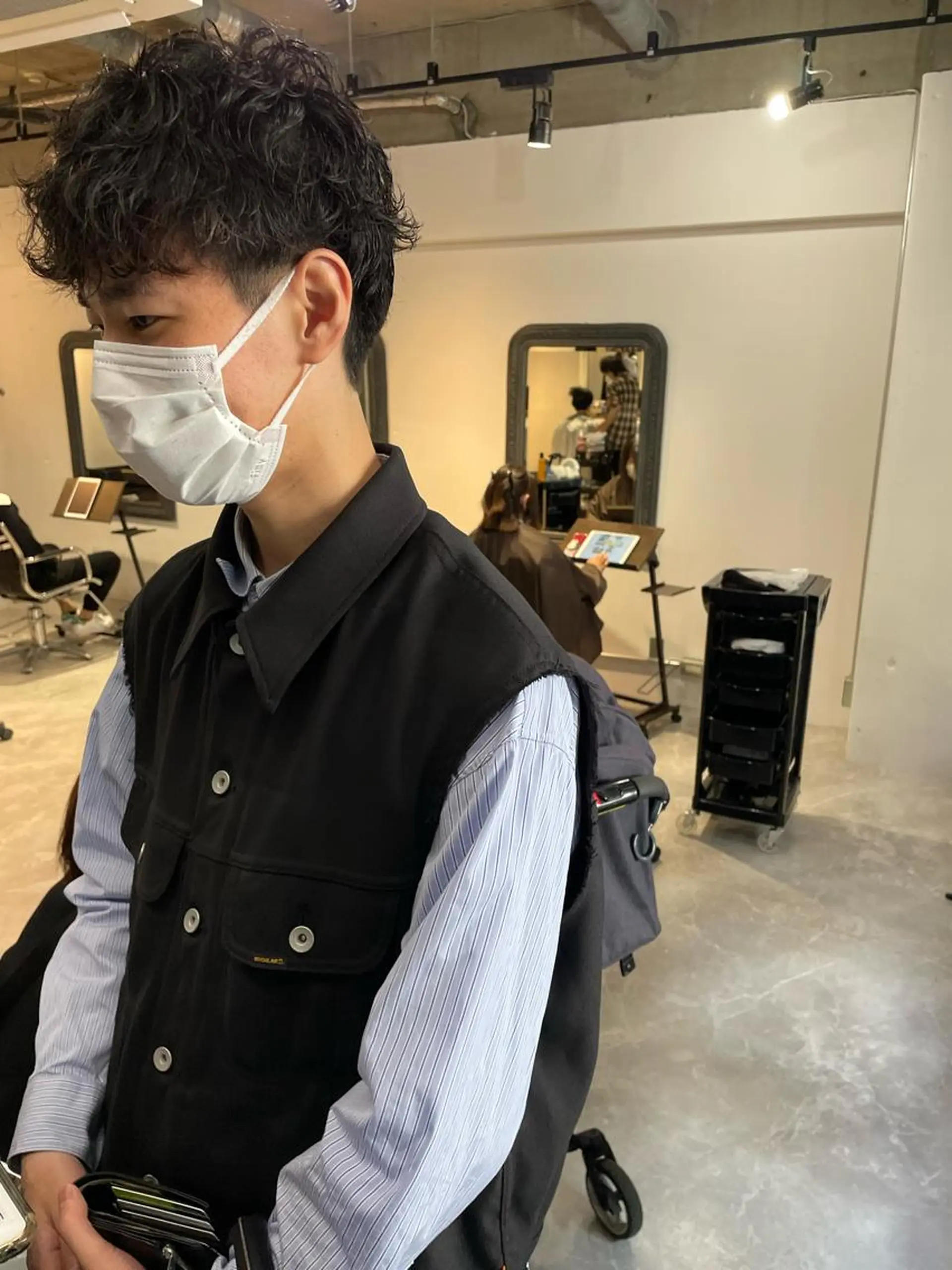 パーマ メンズ ショート・ボブ ・ウルフ✂︎IMAIのヘアスタイル