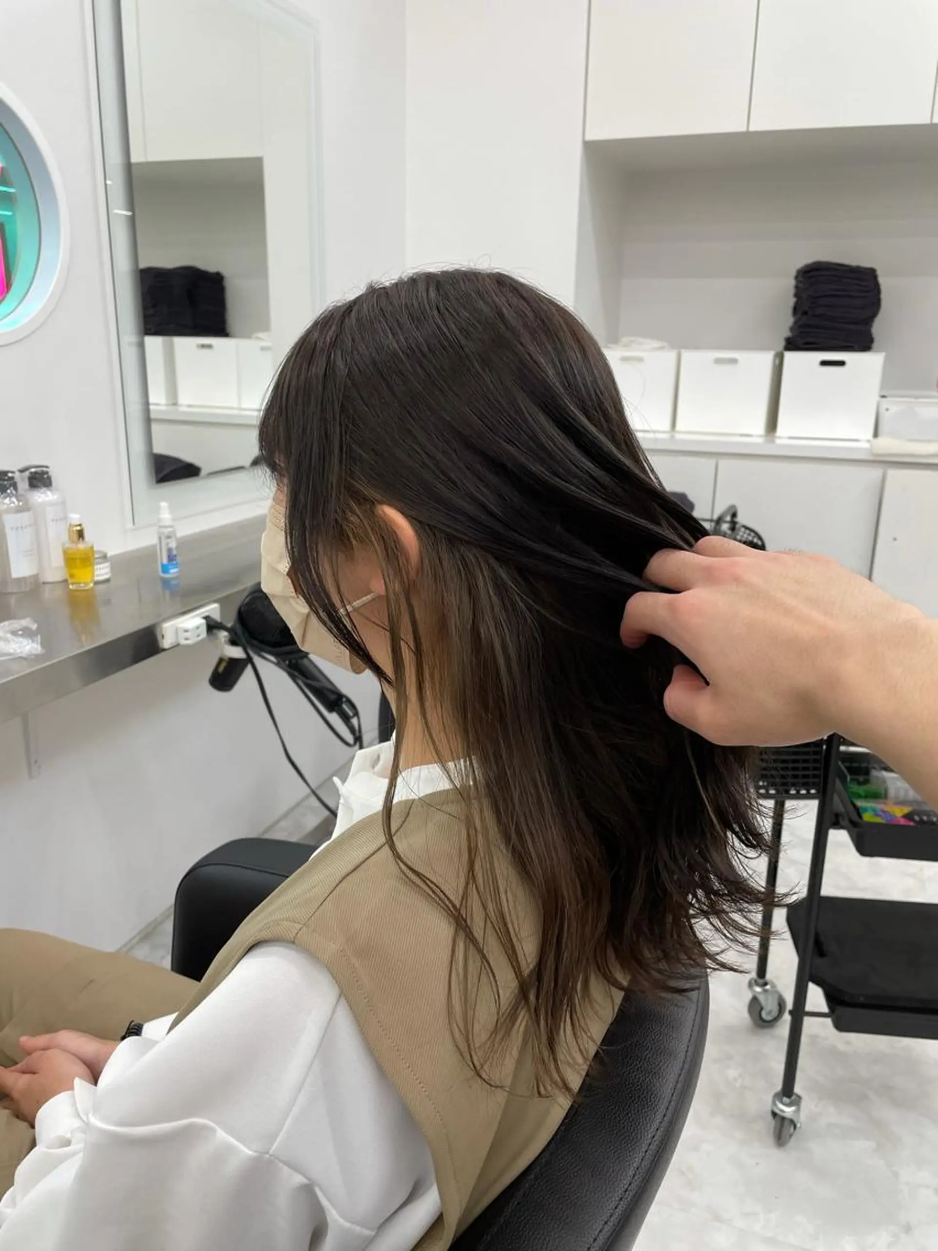 ロング カラー ヘアアレンジ 縮毛矯正/髪質改善/ ブリーチ毛/木元渓太のヘアスタイル