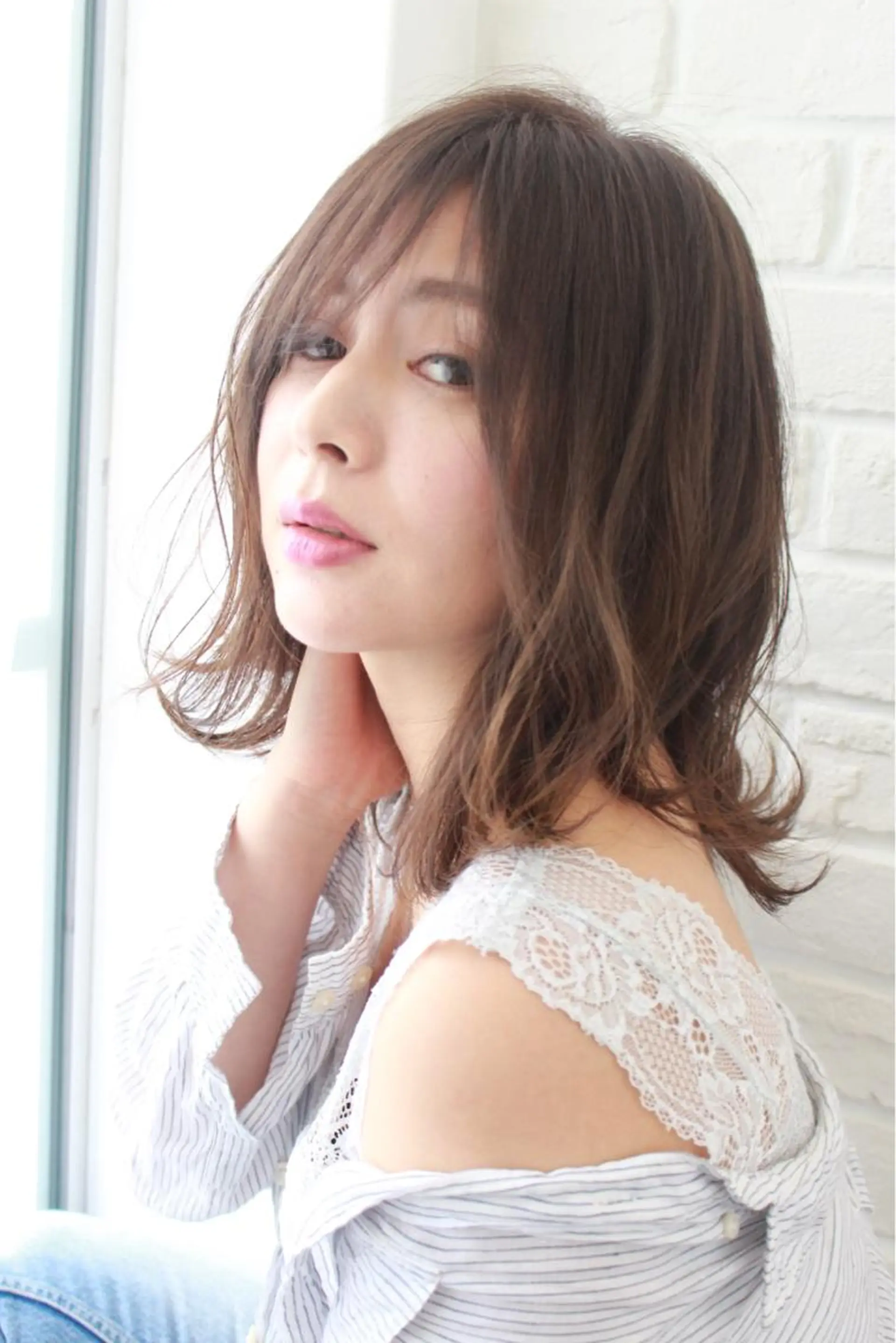 ミディアム 増田 晃士のヘアスタイル