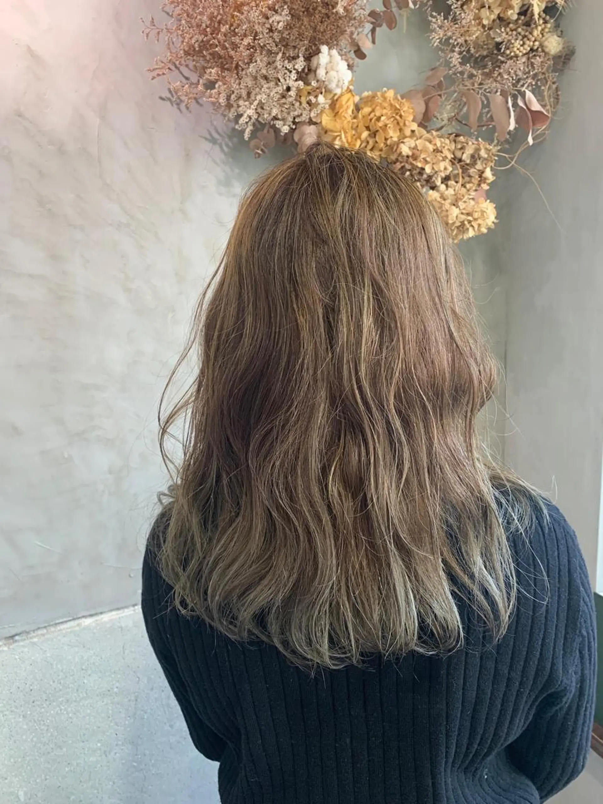 セミロング ヘアカラー トリートメント 落合 妙佳のヘアスタイル