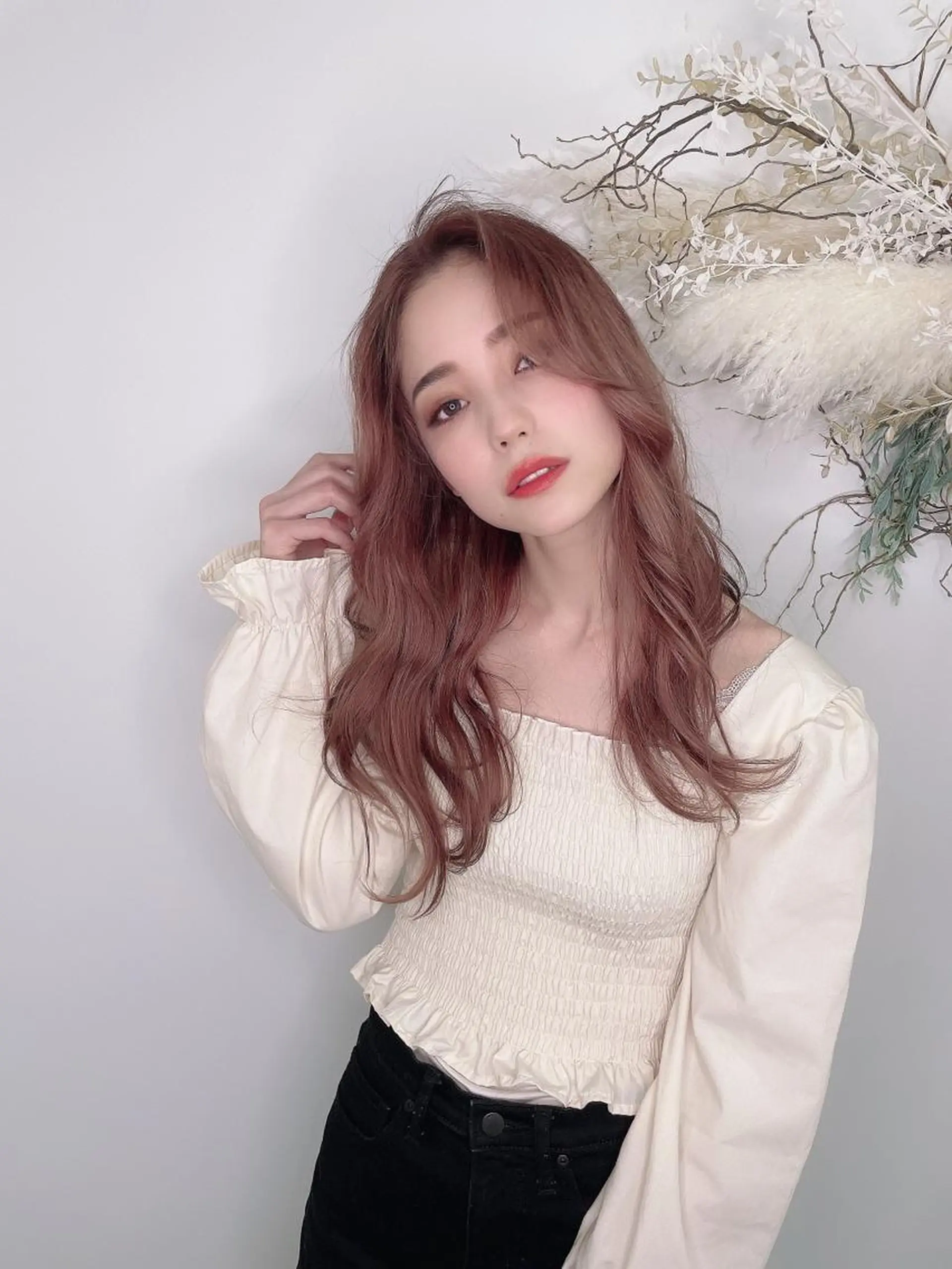 セミロング 美髪矯正/艶カラー ボブ/栄/鐘ヶ江純也のヘアスタイル