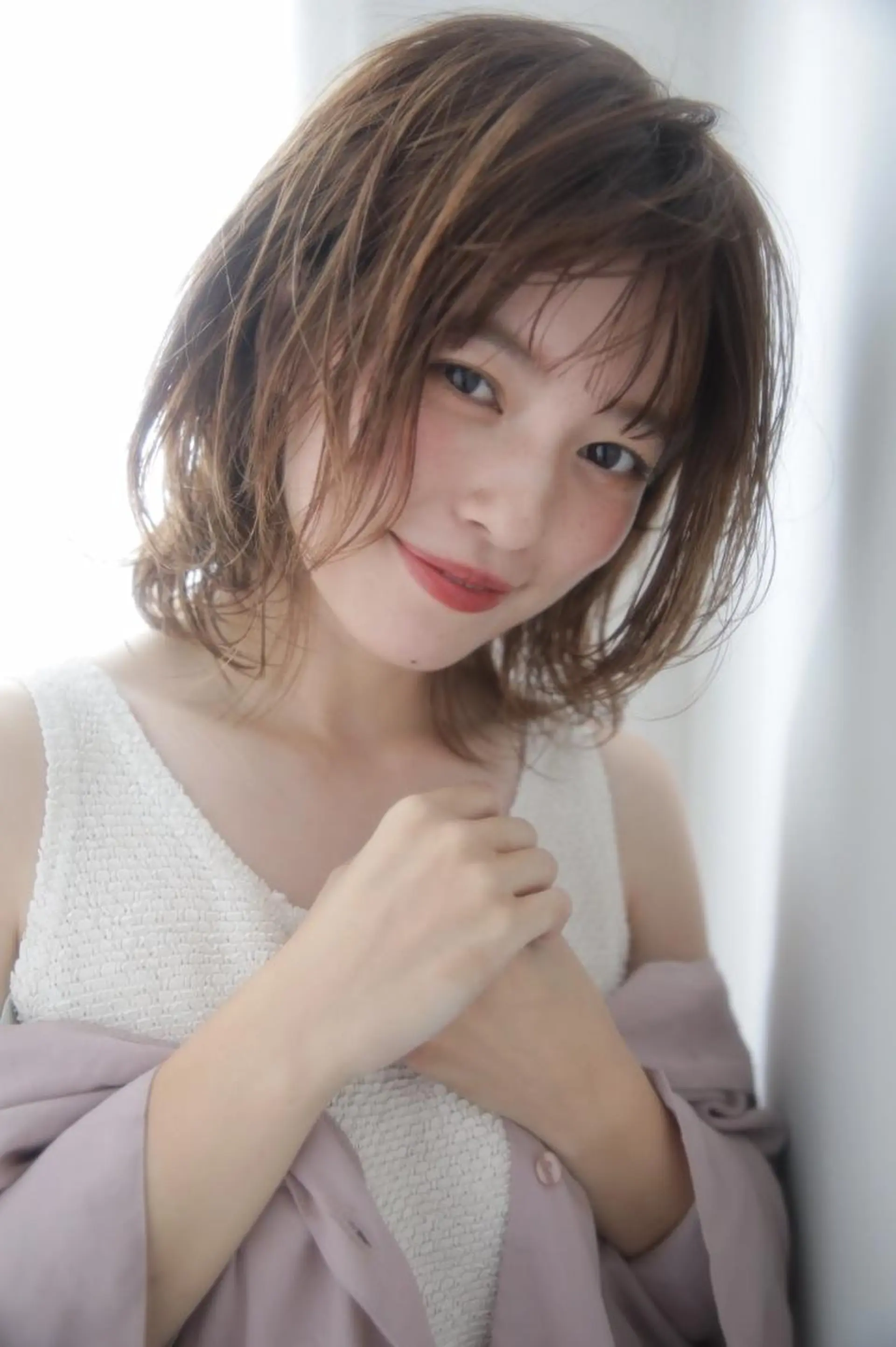 ミディアム カラー レイヤーカット✂️ 横浜No1♡下鳥翔子のヘアスタイル