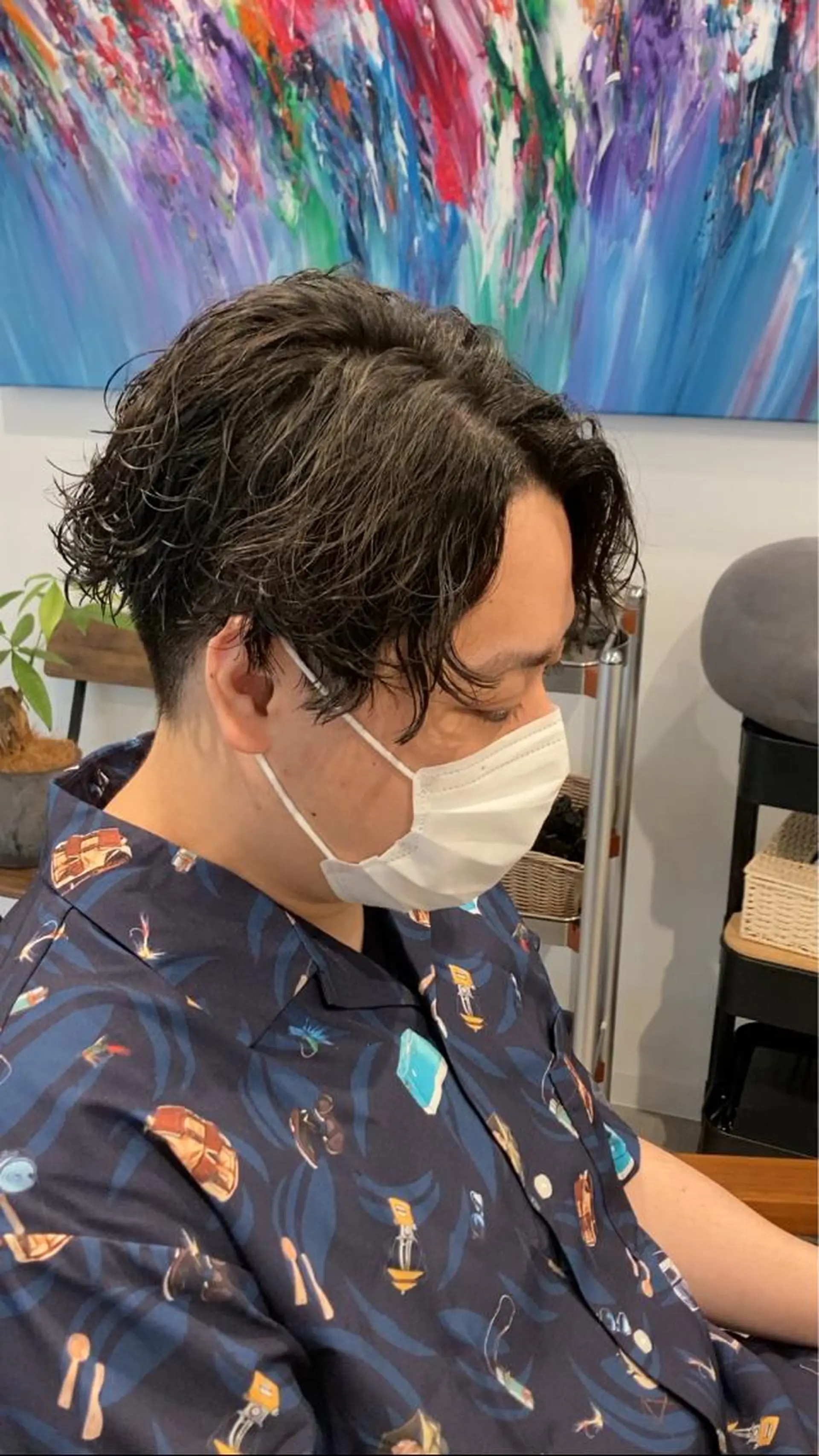 パーマ メンズ リベイルけんた モデル募集のヘアスタイル