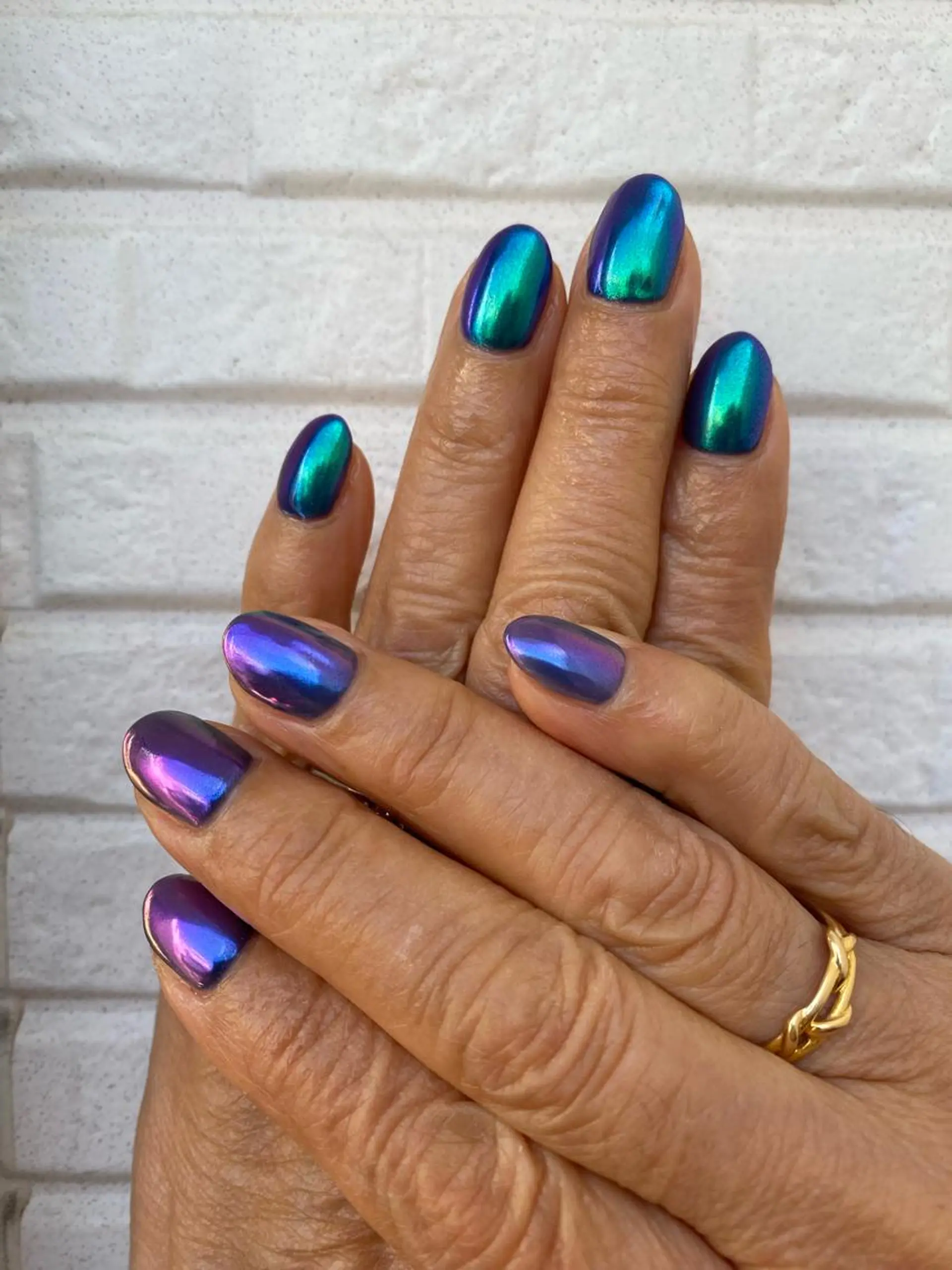 ネイル オーロラネイル ジェルネイル ミラーネイル ニュアンスネイル ハンドネイル Nroom. /はるのネイルデザイン