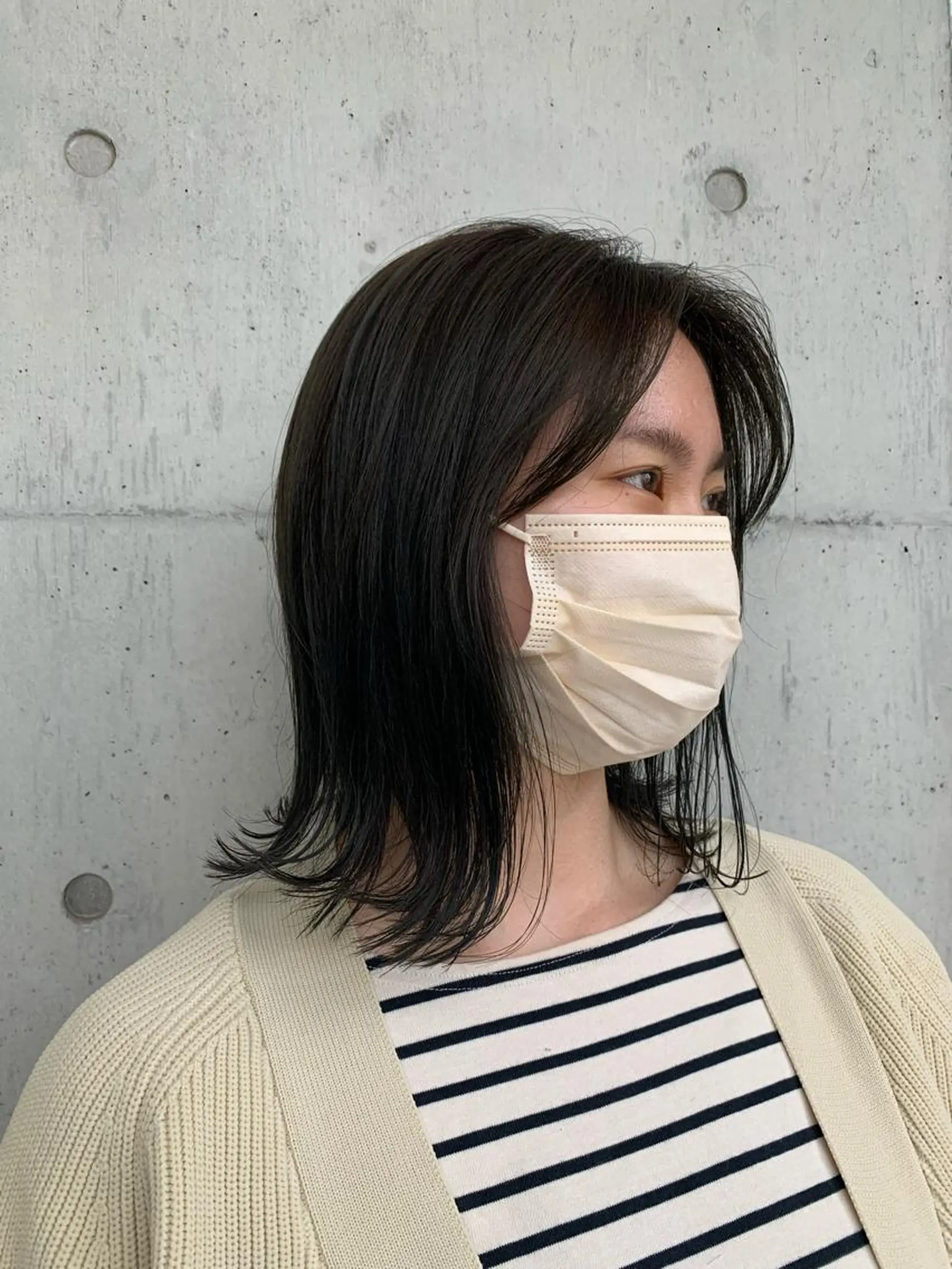 ミディアム カラー 外ハネヘア カット ヘアカラー トリートメント yukari/ 立川美容室のヘアスタイル