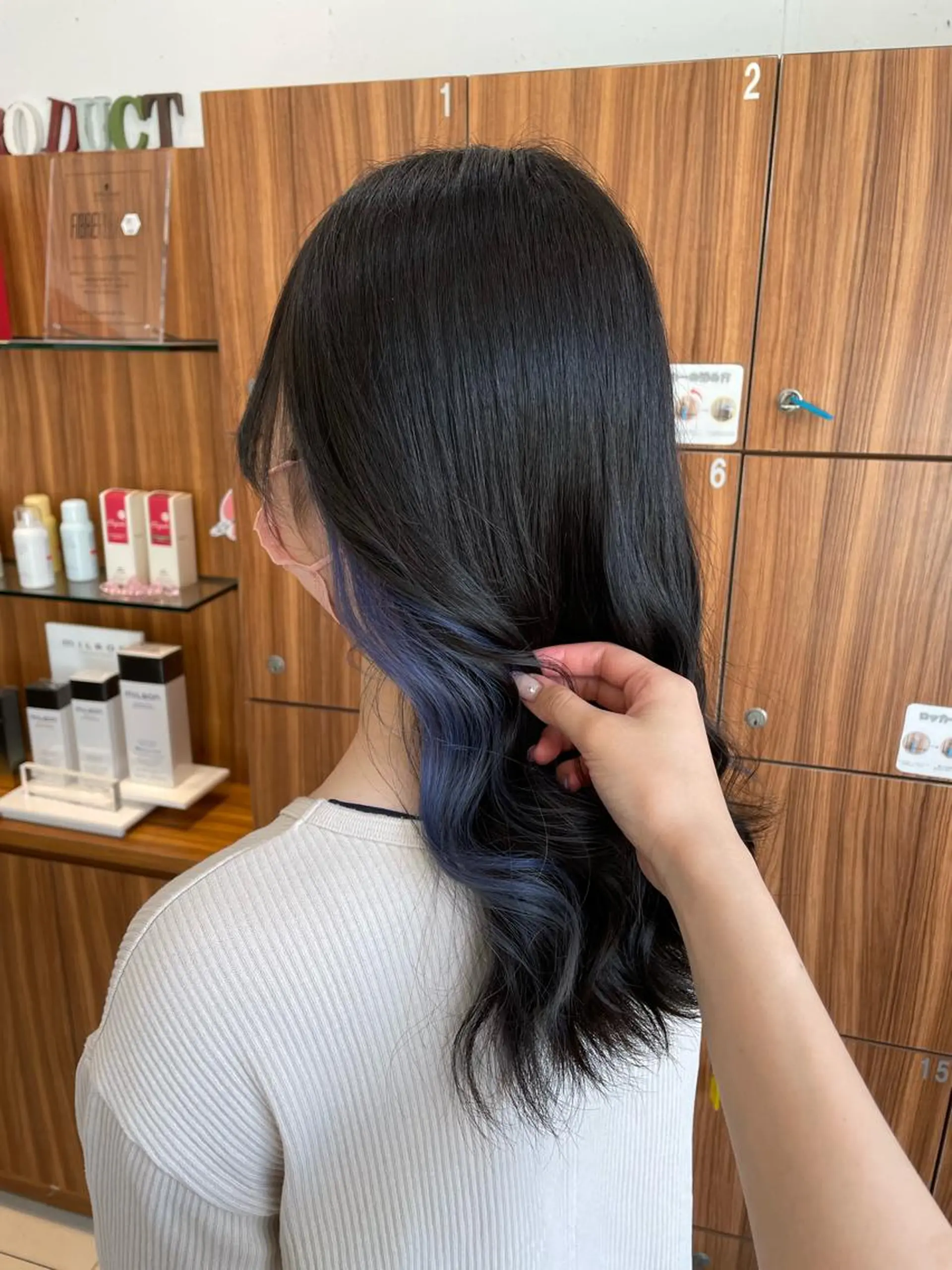 セミロング カラー アッシュ ブルーカラー ブルーラベンダー ラベンダーカラー share salon JAM 町田 A-MIX bldg ジャム】所属・☪︎⋆ hair & eye yuka˚✩のマツエク・マツパデザイン