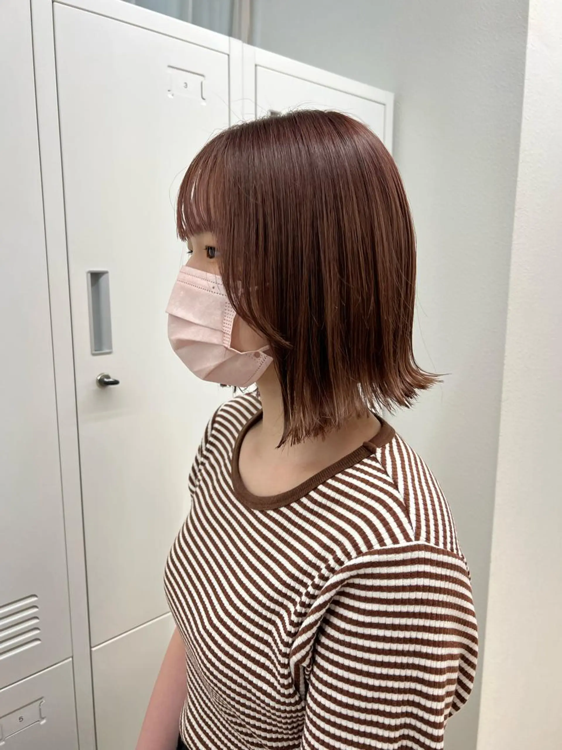 ミディアム カラー 切りっぱなしボブ ボブ funa/京都河原町 /艶髪/暖色のヘアスタイル