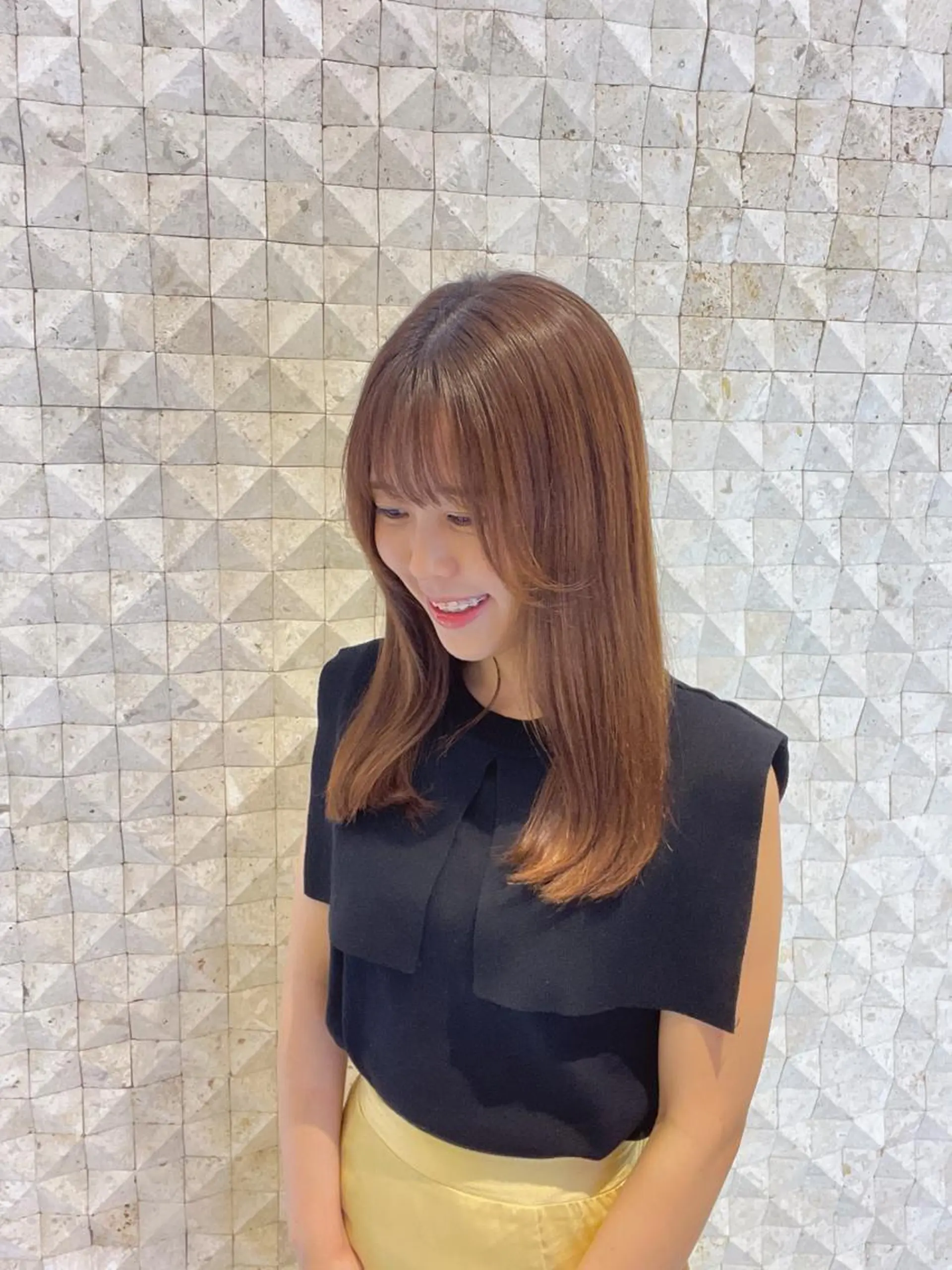 セミロング パーマ 豊中/髪質改善/ レイヤーカットミヅキのヘアスタイル