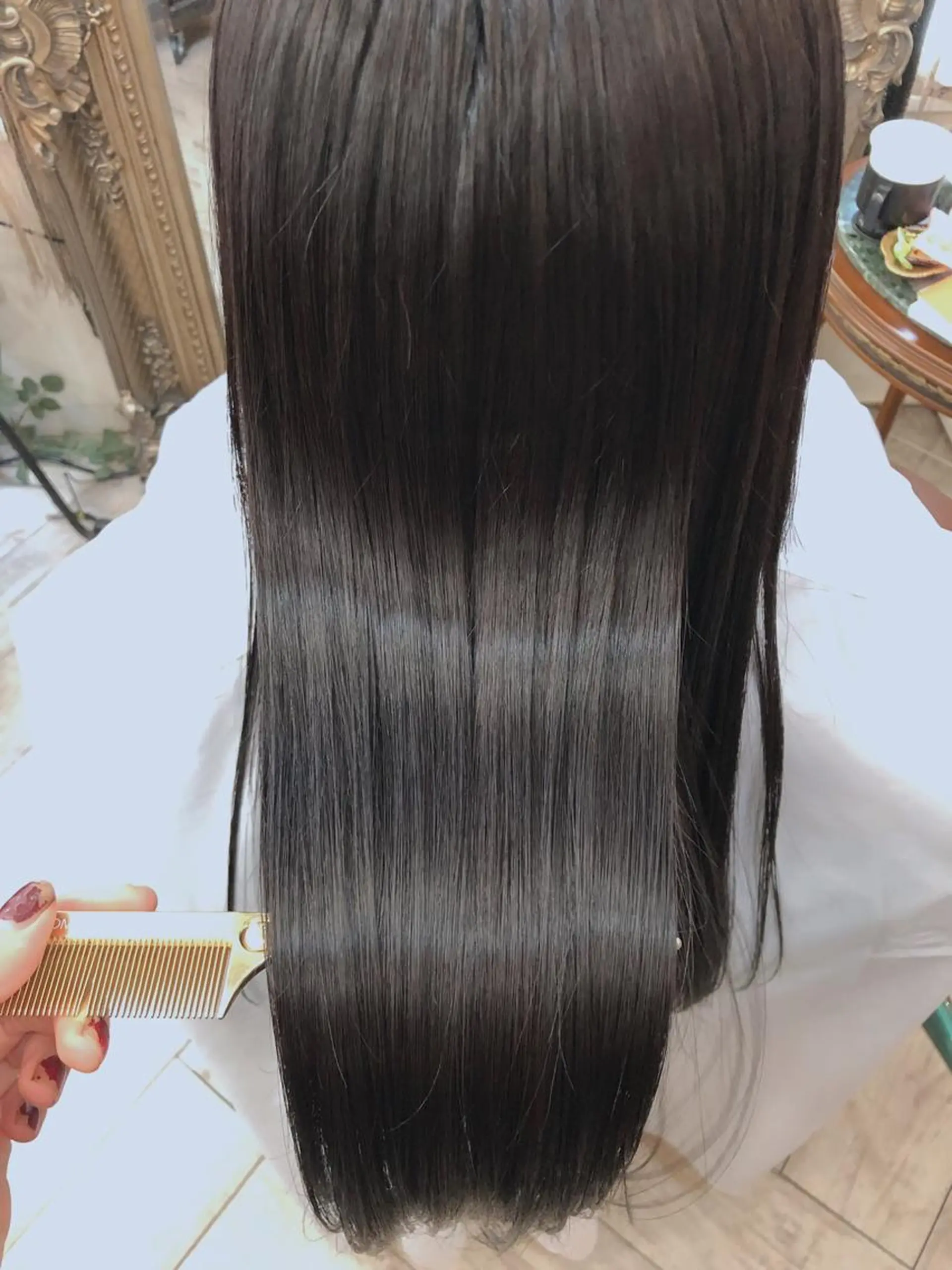 ロング トリートメント 酸熱トリートメント ❤︎大人シック ベージュrihoのヘアスタイル