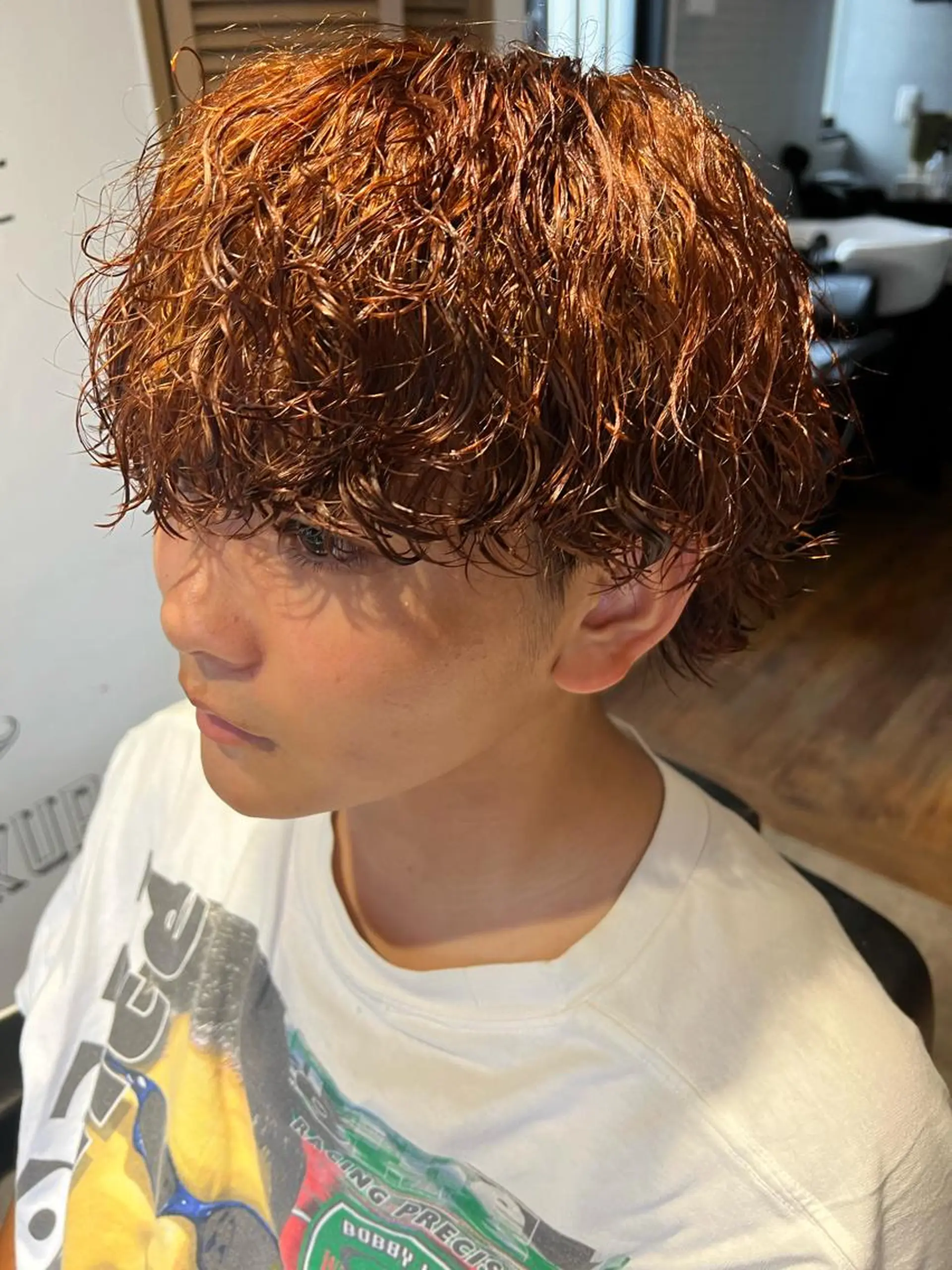 ミディアム パーマ メンズ ミディアムパーマ メンズパーマ 波巻きパーマ スパイラルパーマ カット パーマ トリートメント メンズ専門　店長 大澤幸平のヘアスタイル