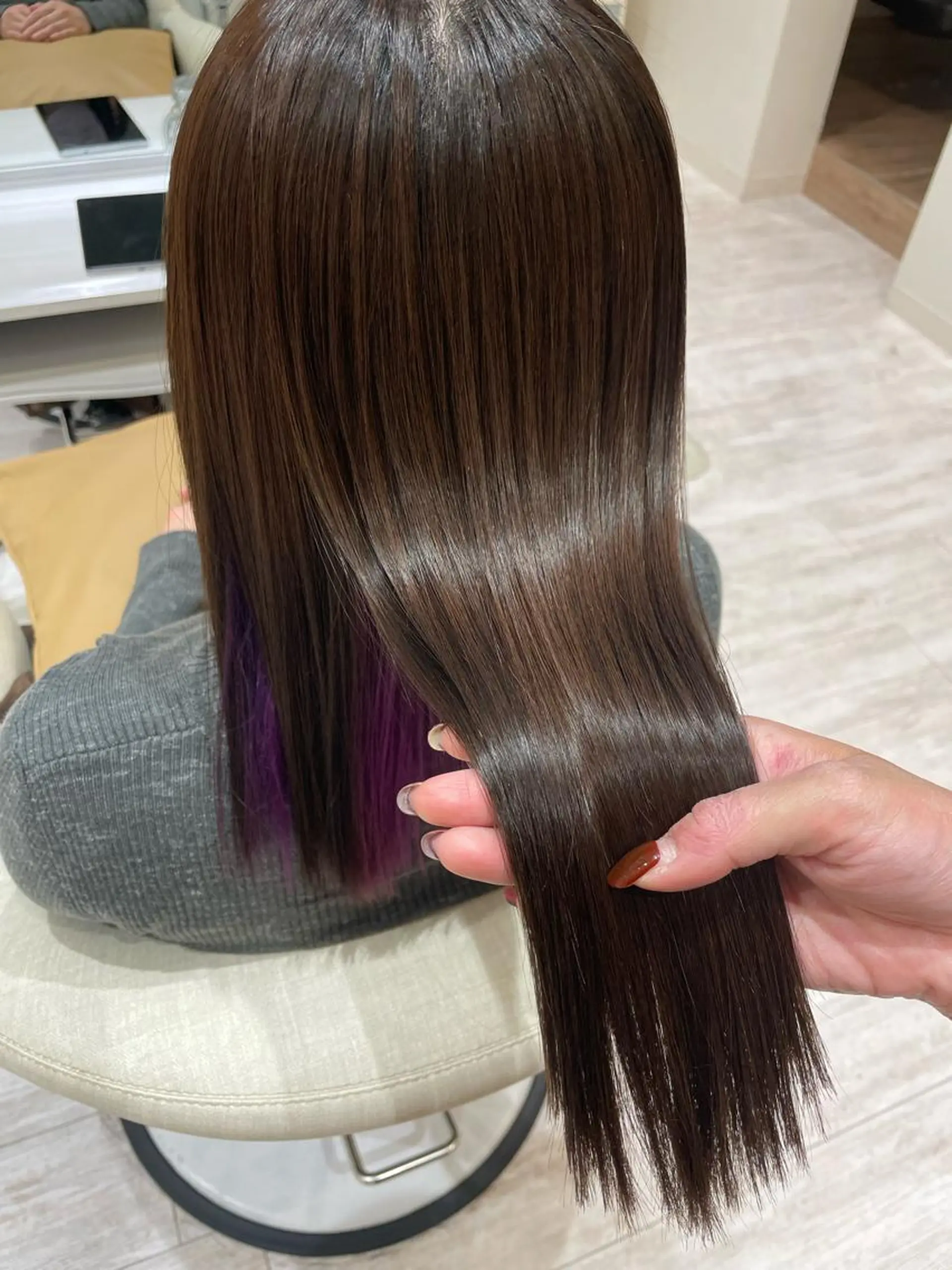 セミロング 酸性ストレート カット 縮毛矯正 ボブ支持率NO1 🌈CHIKAのヘアスタイル