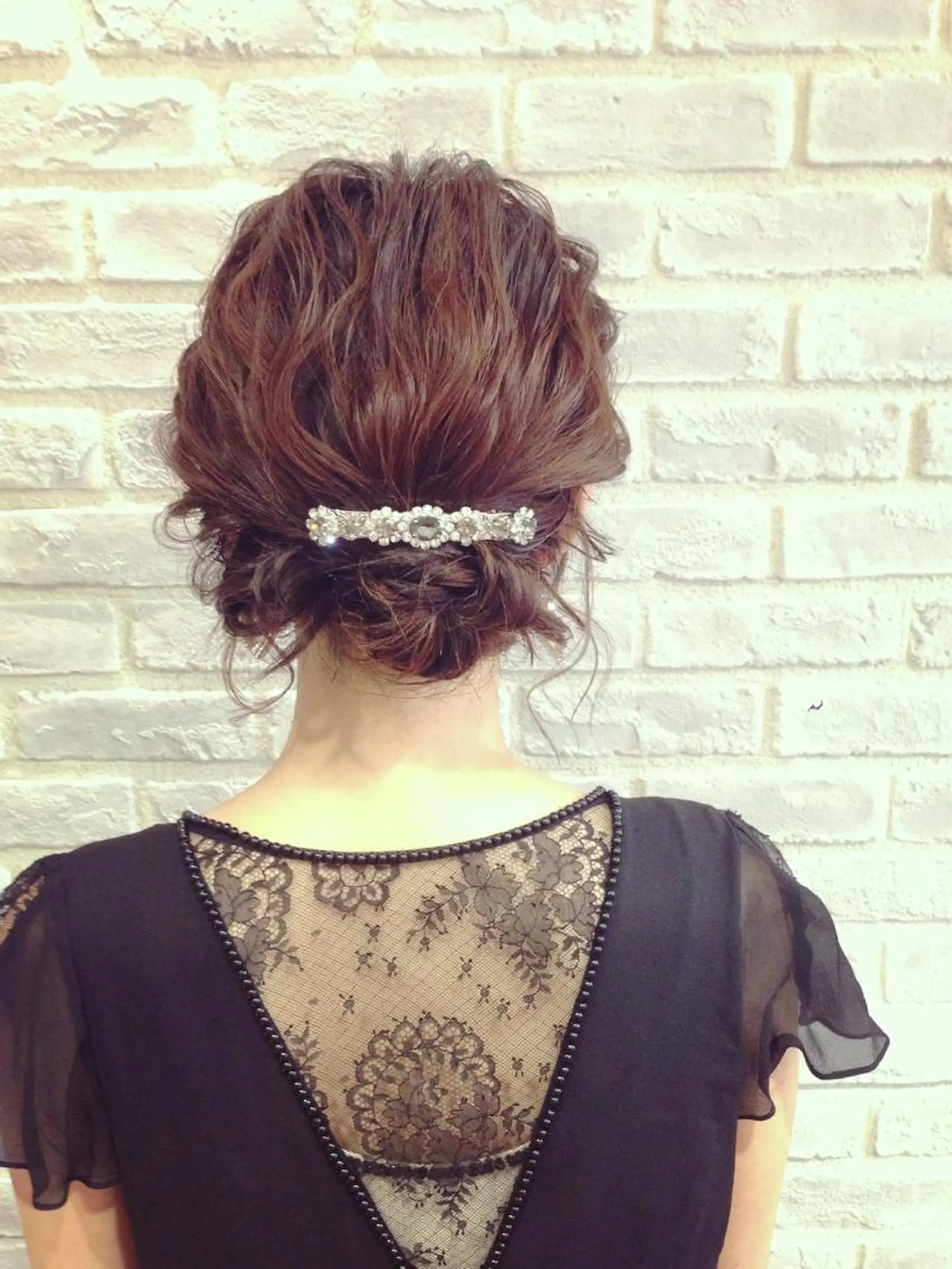 ミディアム セミロング ロング カラー ヘアアレンジ 結婚式・ブライダル la fith所属・rico_by ヘアとアイブロウの眉毛・アイブロウイメージ