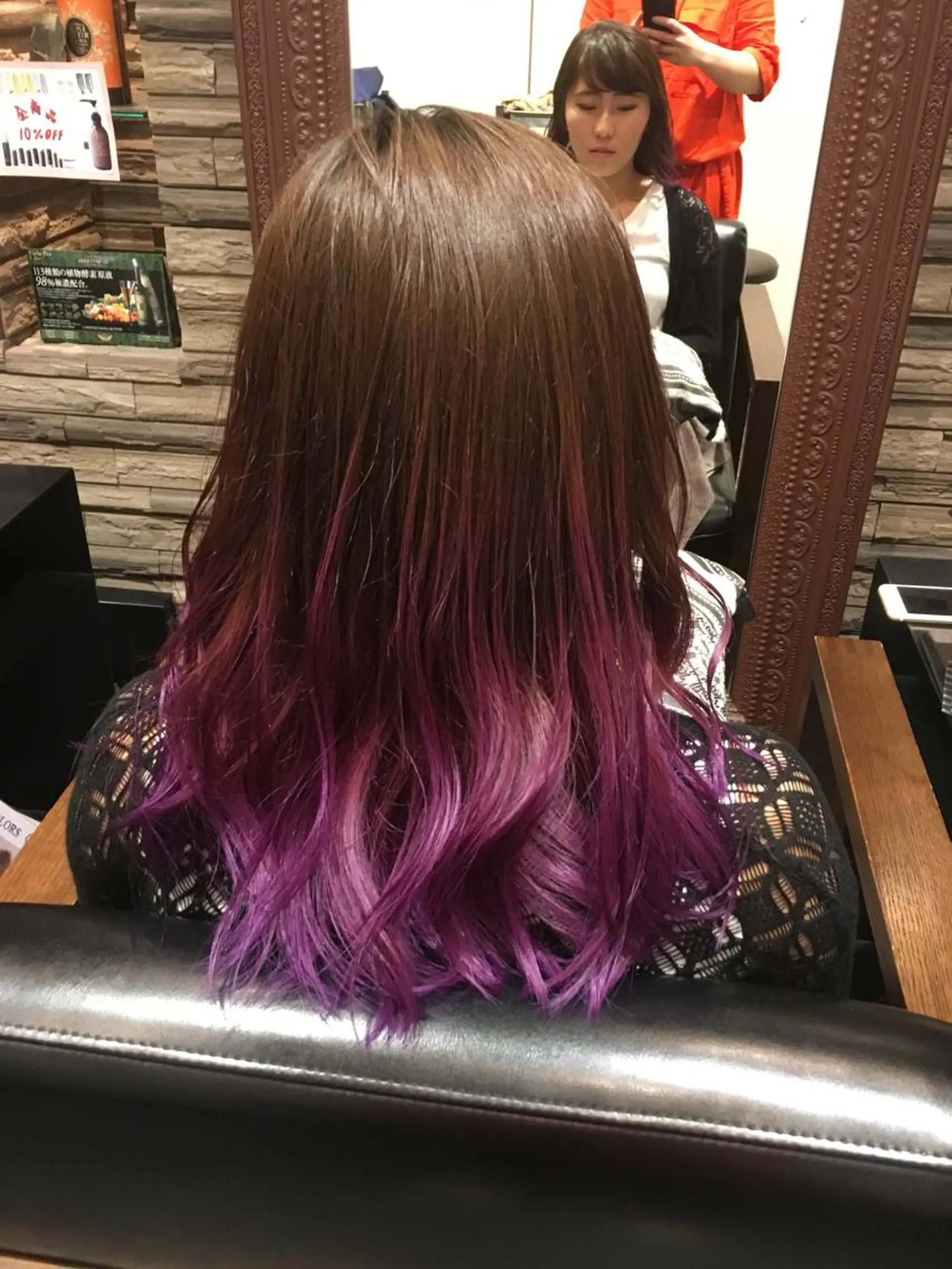 セミロング カラー ブリーチ ピンクカラー バイオレットカラー バイオレットピンク 石川 美幹のマツエク・マツパデザイン