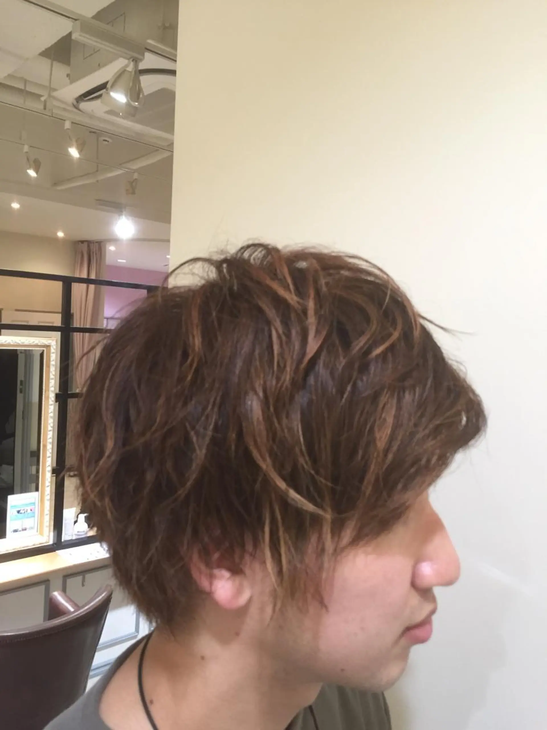 ショート カラー パーマ メンズ メンズハイライト ハイライトカラー ハイライト 【白髪ぼかし 専門GBG】自由が丘のヘアスタイル