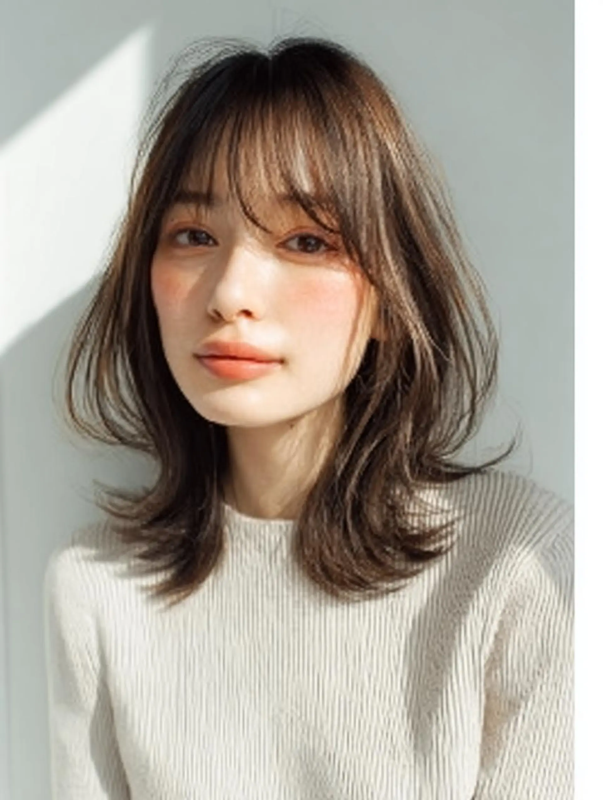 ミディアム ハッシュカット 髪質改善 レイヤーカット 縮毛矯正 トリートメント カット ヘアカラー トリートメント 生艶髪＆レイヤー🔔 渋谷お薦めNo.1✨のヘアスタイル