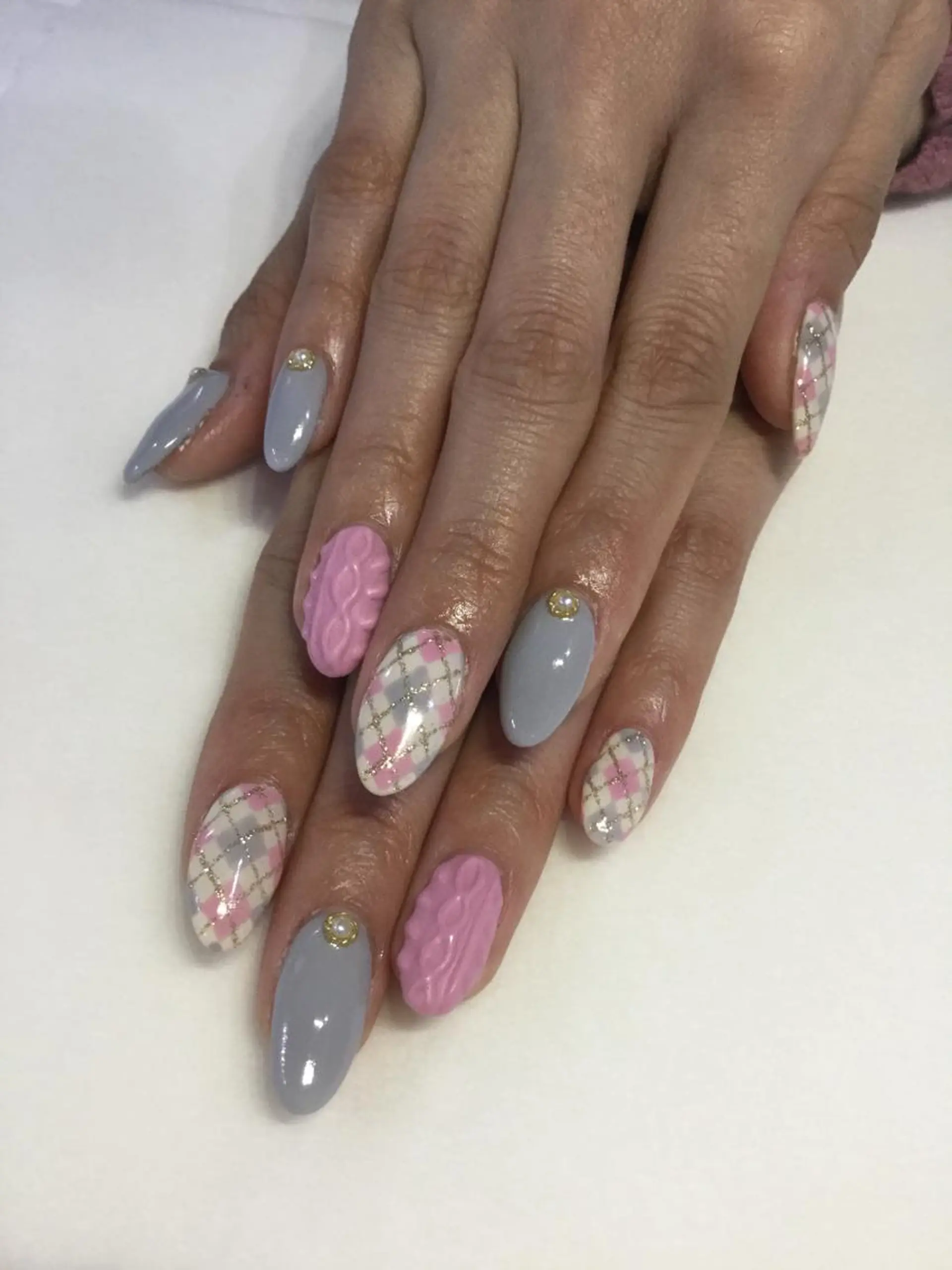 ネイル ハンドネイル 💎🐰 saki. m 🐰💎のネイルデザイン