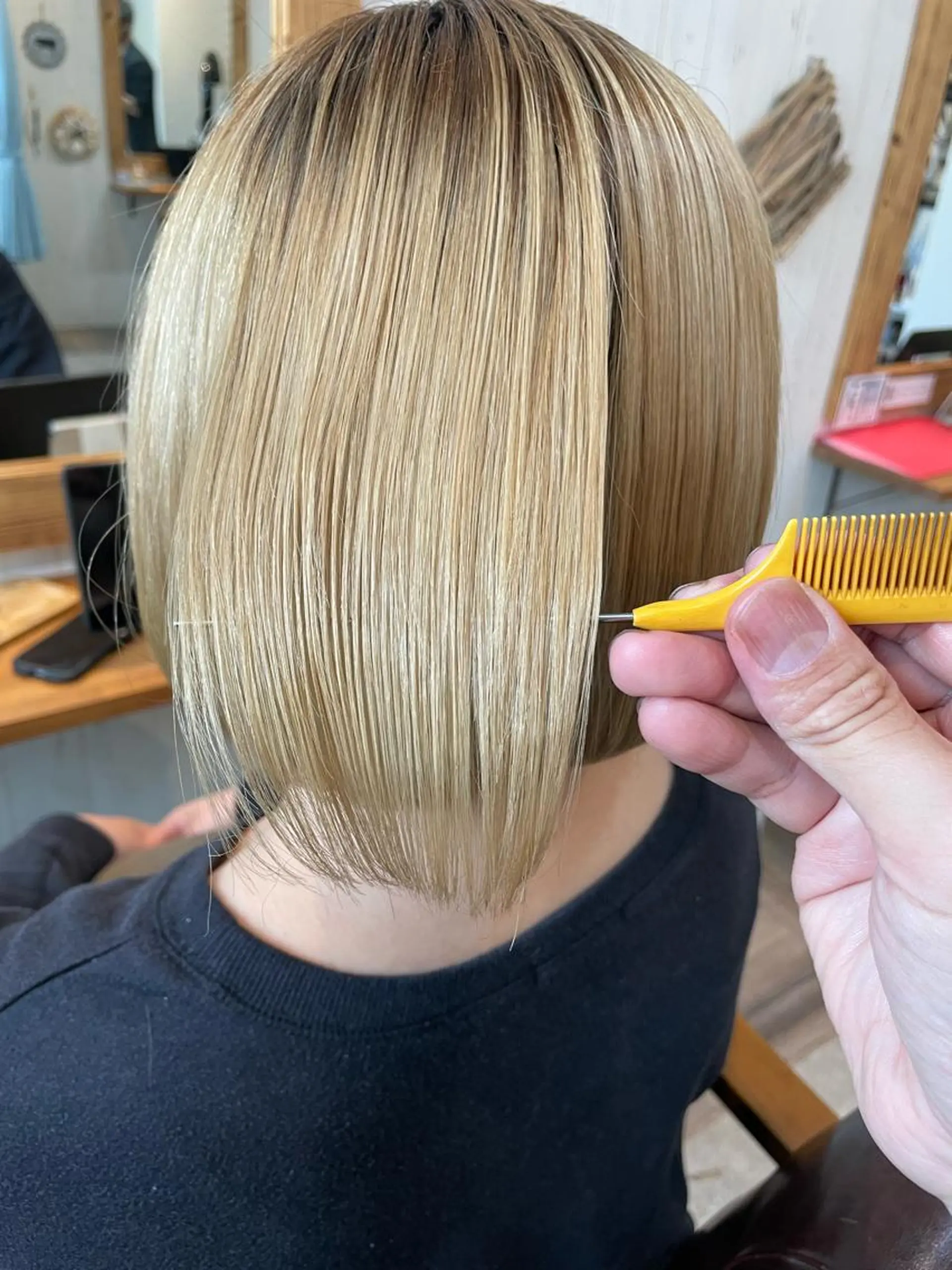 ミディアム 酸性ストレート カット 縮毛矯正 トリートメント オーナー☆小堤 翔太☆のヘアスタイル