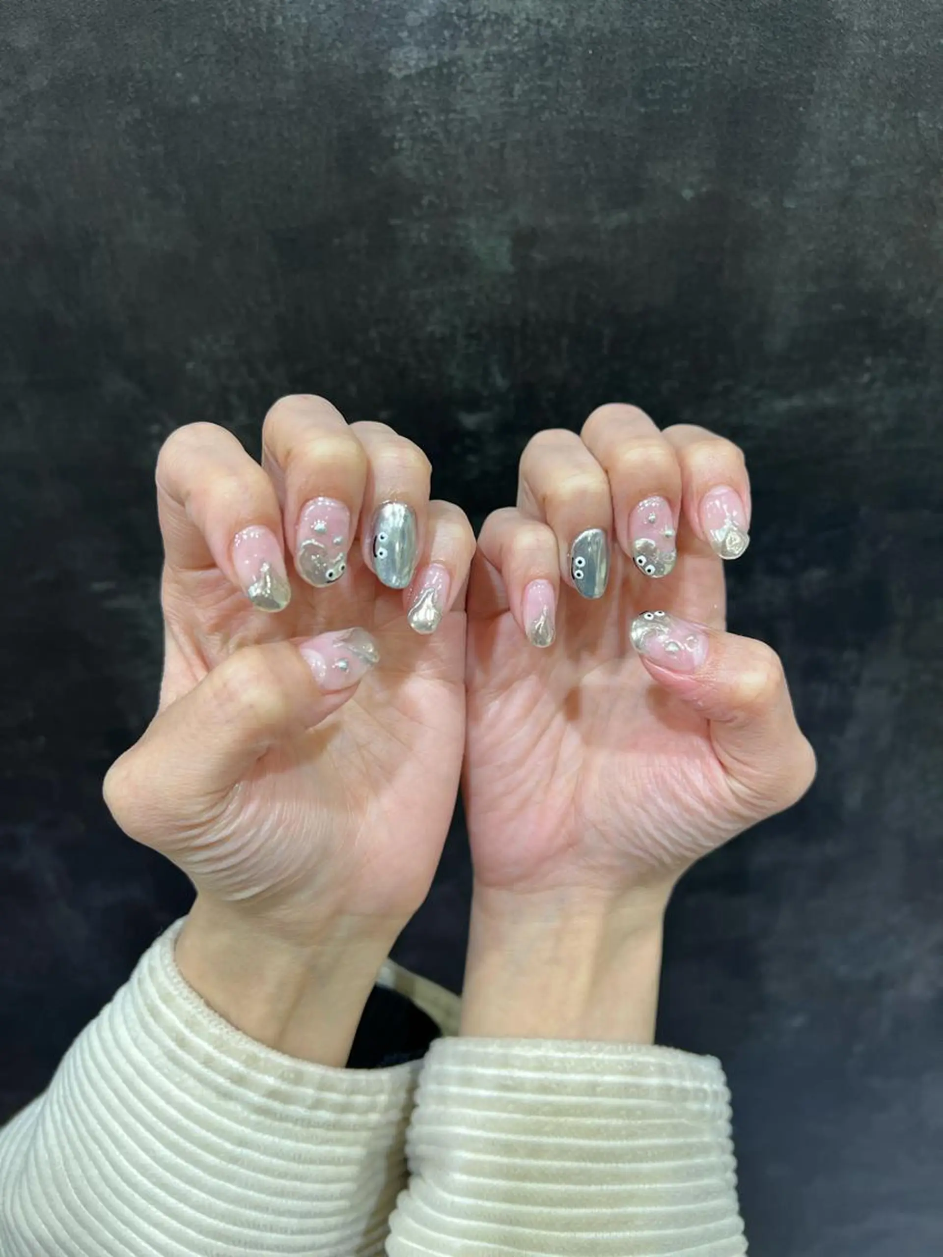 ネイル ハンドネイル 韓国🩶Y2Kネイル 💫くれはのネイルデザイン