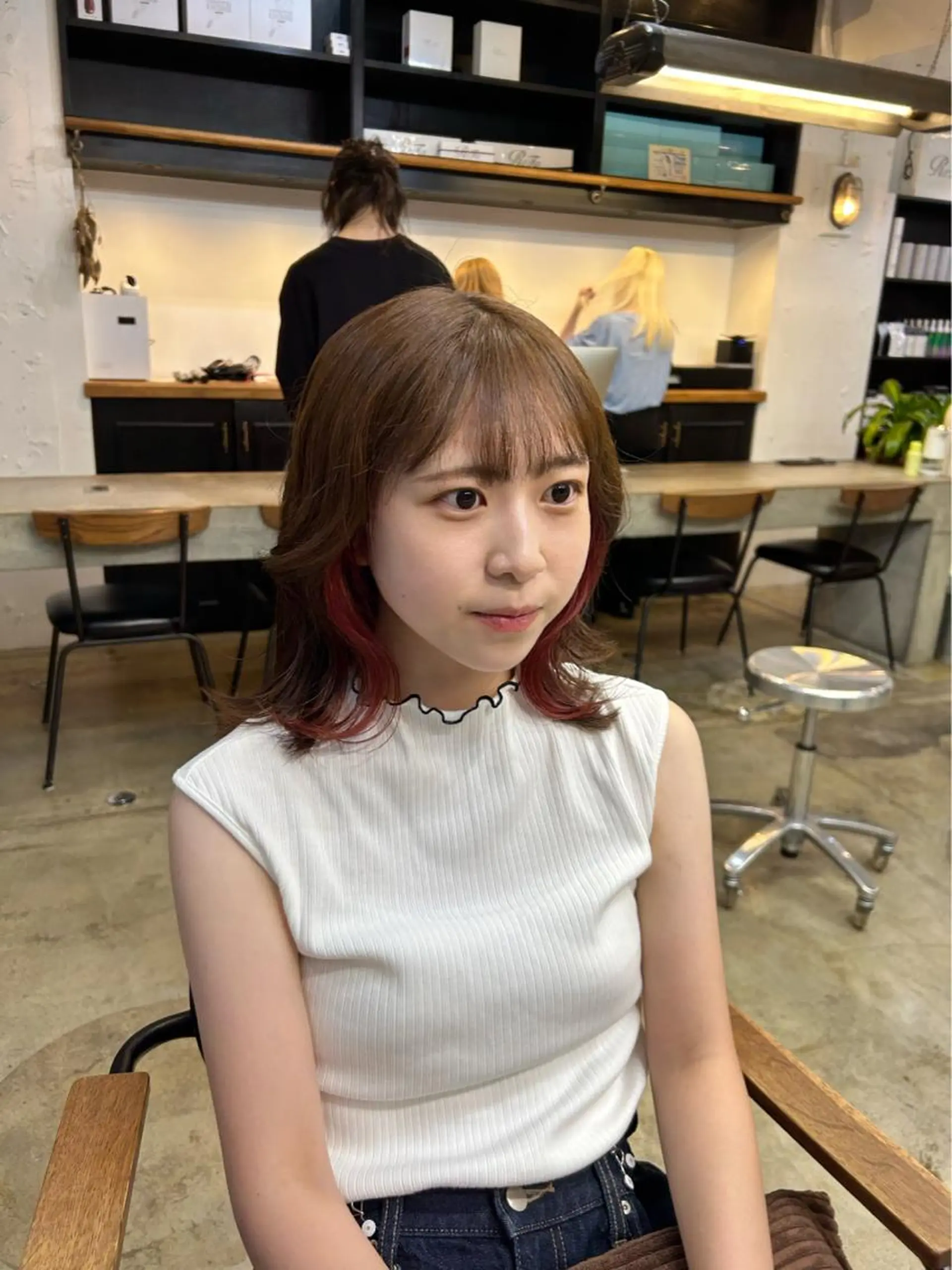 ミディアム カラー ヘアカラー トリートメント 🌷ラベンダーピンク 顔まわり🌷ねいろのヘアスタイル