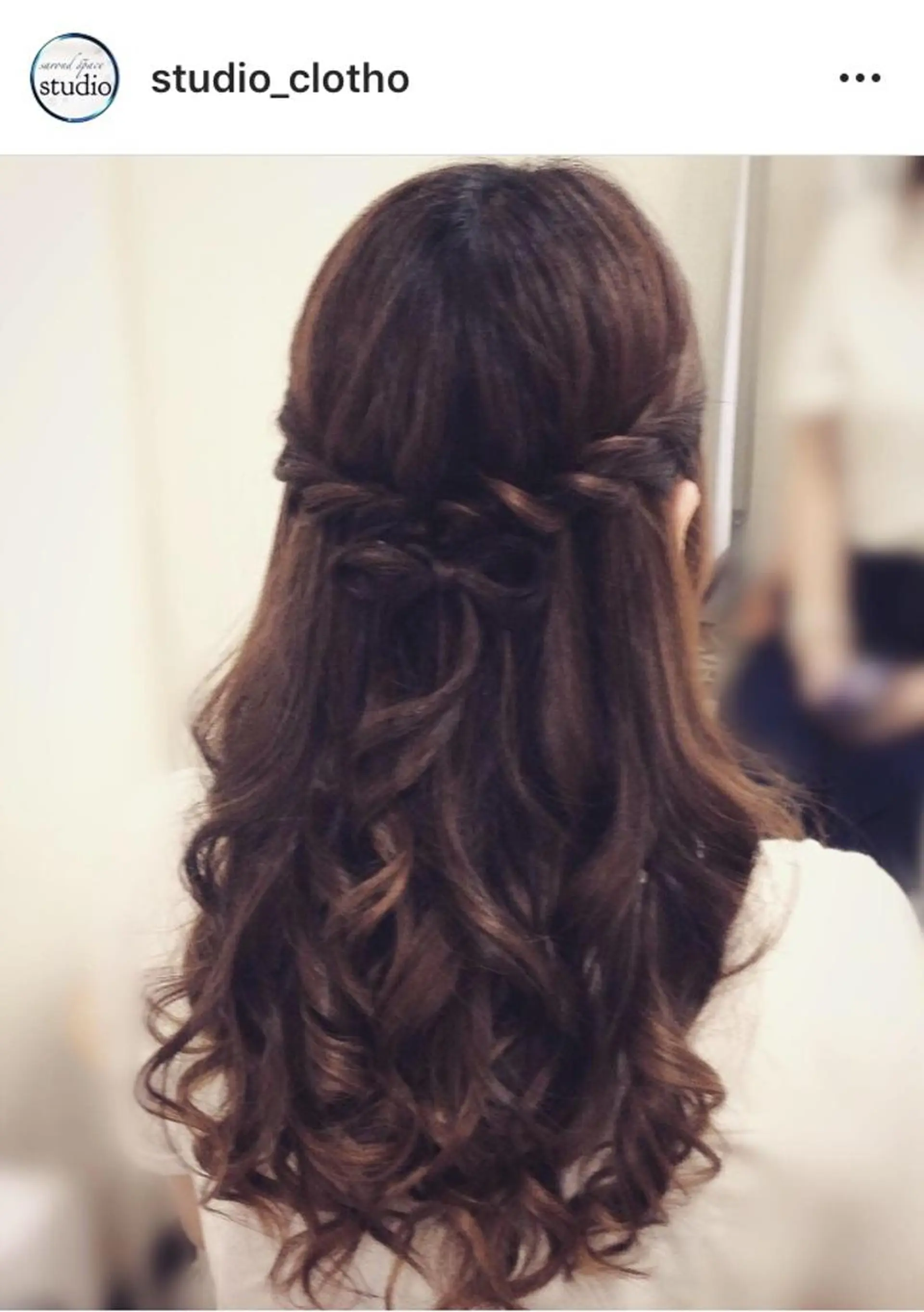 ロング ヘアアレンジ ハーフアップ 結婚式・ブライダル ヒロ(hiro) •スタジオヒロのヘアスタイル