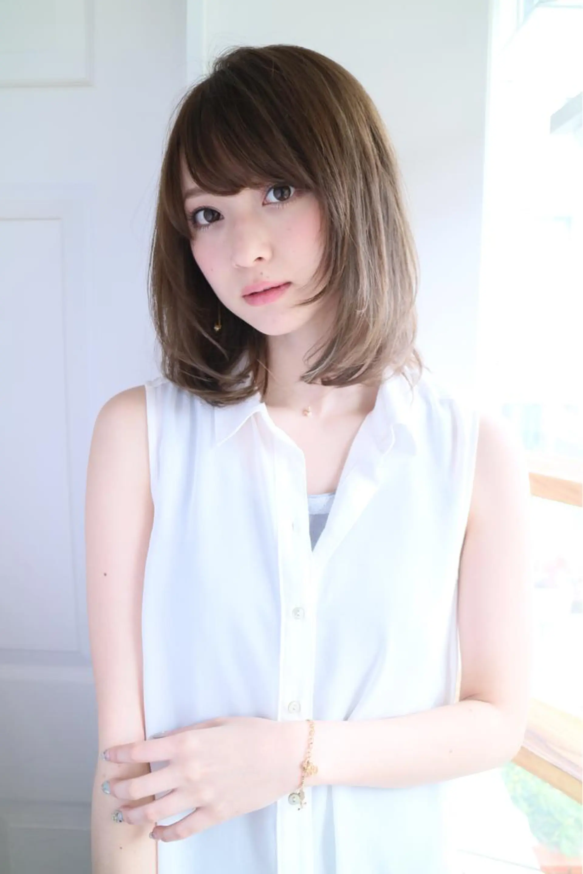 ミディアム カラー パーマ ヘアアレンジ ひがし　まさし JYUNESU副代表のヘアスタイル