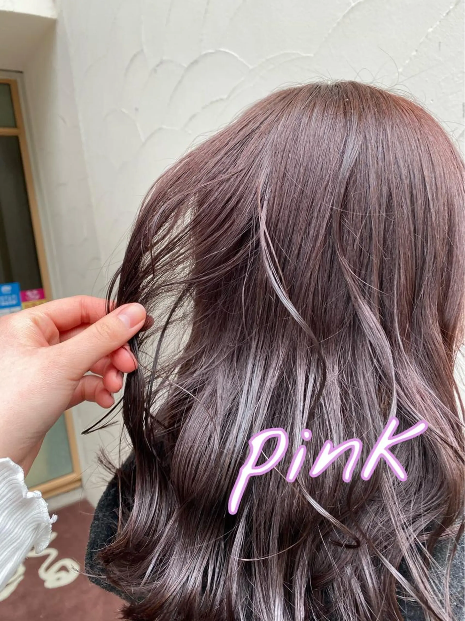 セミロング カラー ピンクカラー CYAN.栄店所属・パーマ/髪質改善 【榎本千夏】のヘアスタイル