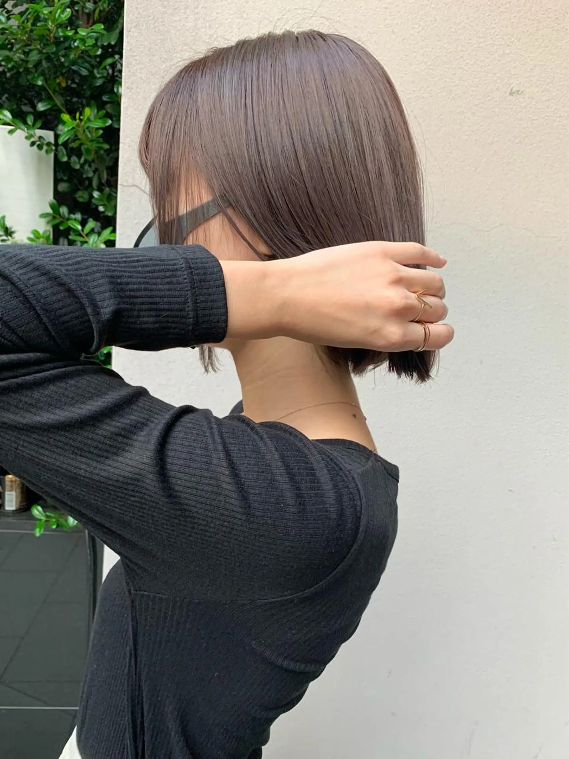 ショート カラー グレージュ ラベンダーカラー ラベンダーグレージュ ラベンダーグレー 矢野 晃平のヘアスタイル