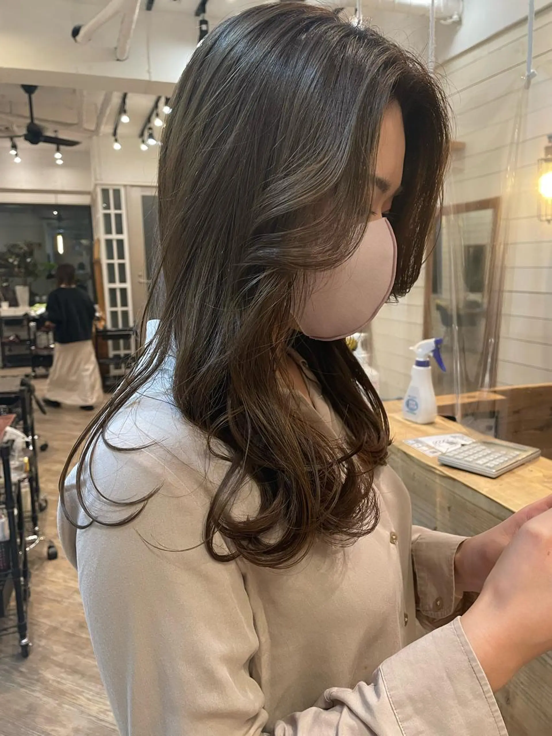 ロング ヘアカラー トリートメント ヘアセット ✨透明感ケアカラー✨ 長野ゆきなのヘアスタイル