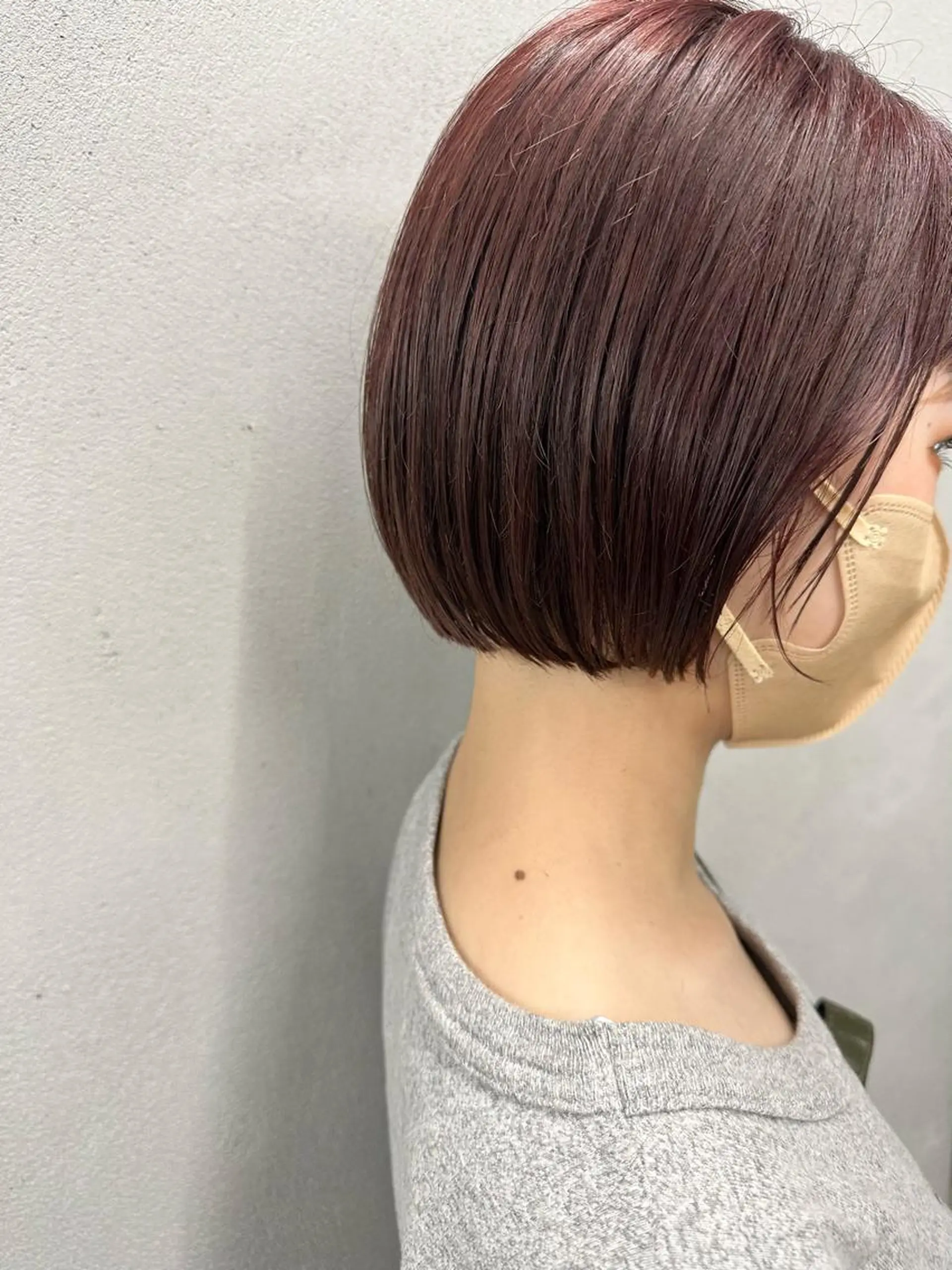 ショート カラー パーマ ヘアアレンジ メンズ キッズ ネイル マツエク・マツパ アイブロウ ピンクカラー カラーマツエク ボブ ピンク #tag 稗田綾加のヘアスタイル