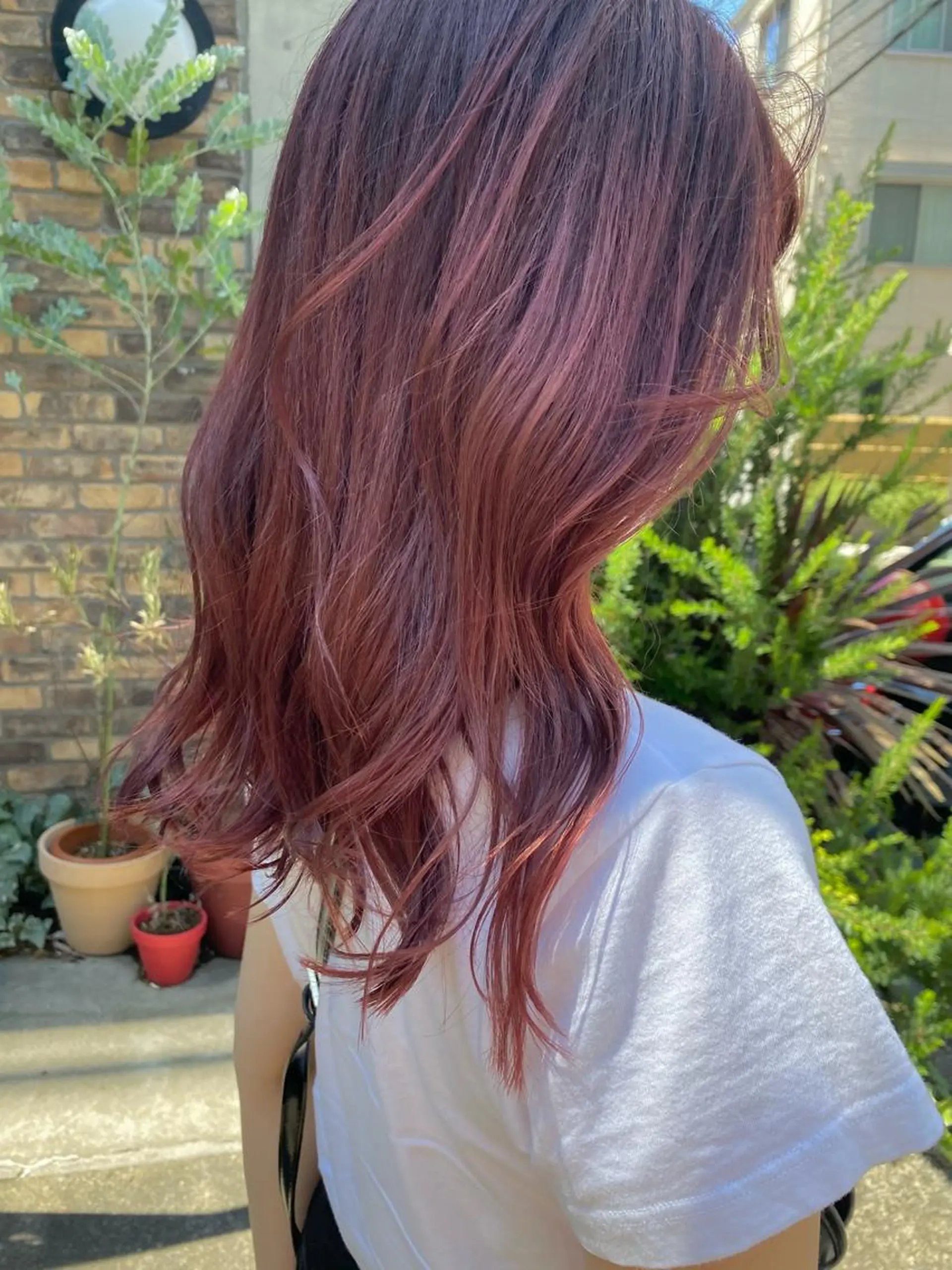 セミロング カラー グラデーションカラー ピンクカラー カット ヘアカラー LIBRO所属・Moca 〰️のヘアスタイル