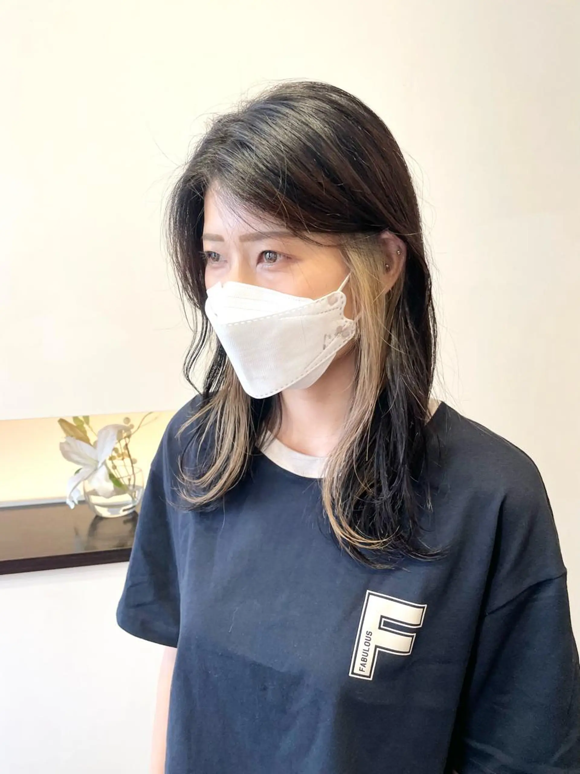 ロング カット ヘアカラー トリートメント ダメージレスブリーチ HIROSHIのヘアスタイル