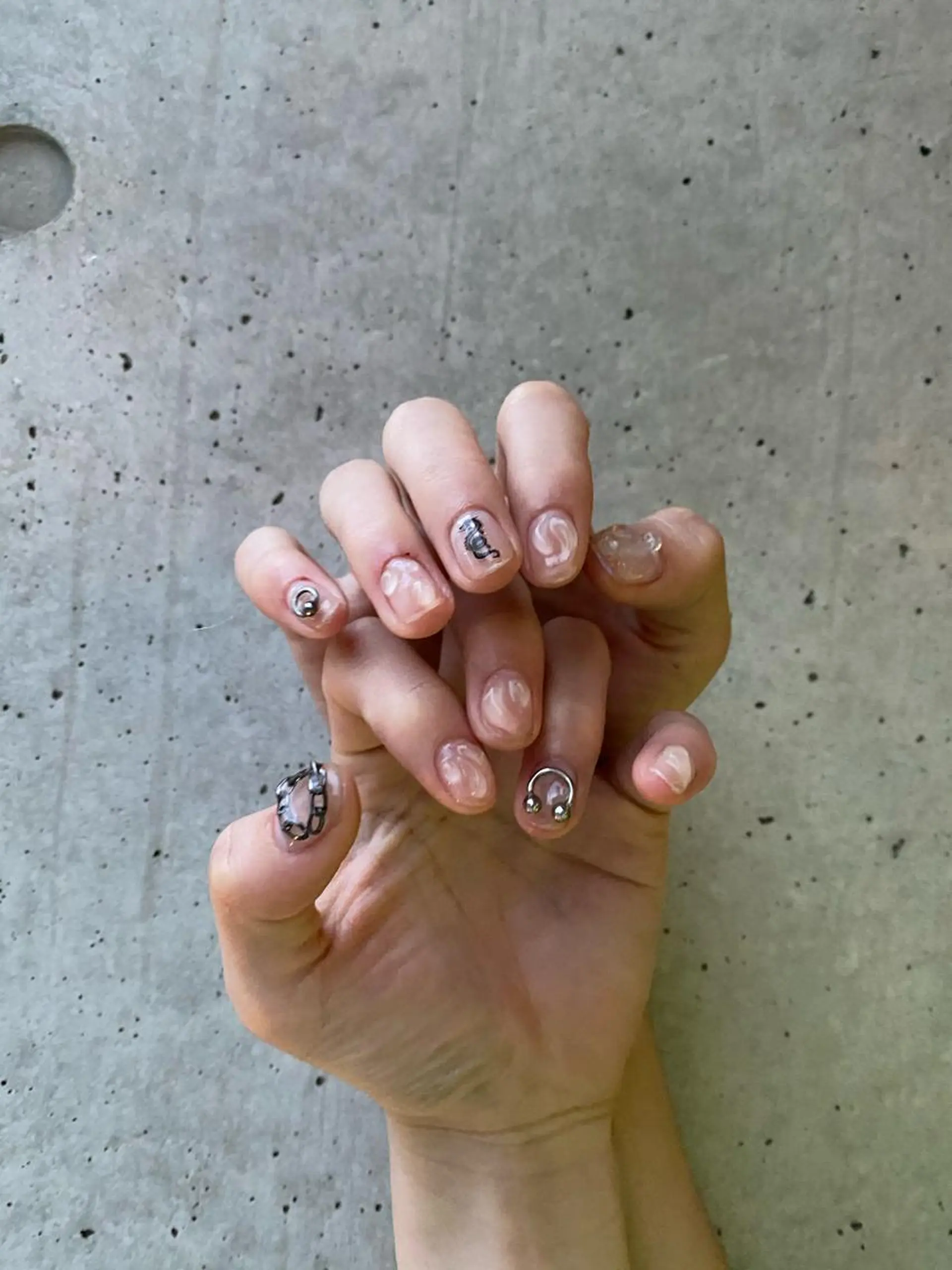 ネイル 氷ネイル・うるうるネイル 韓国ネイル Nail by Licorneのネイルデザイン