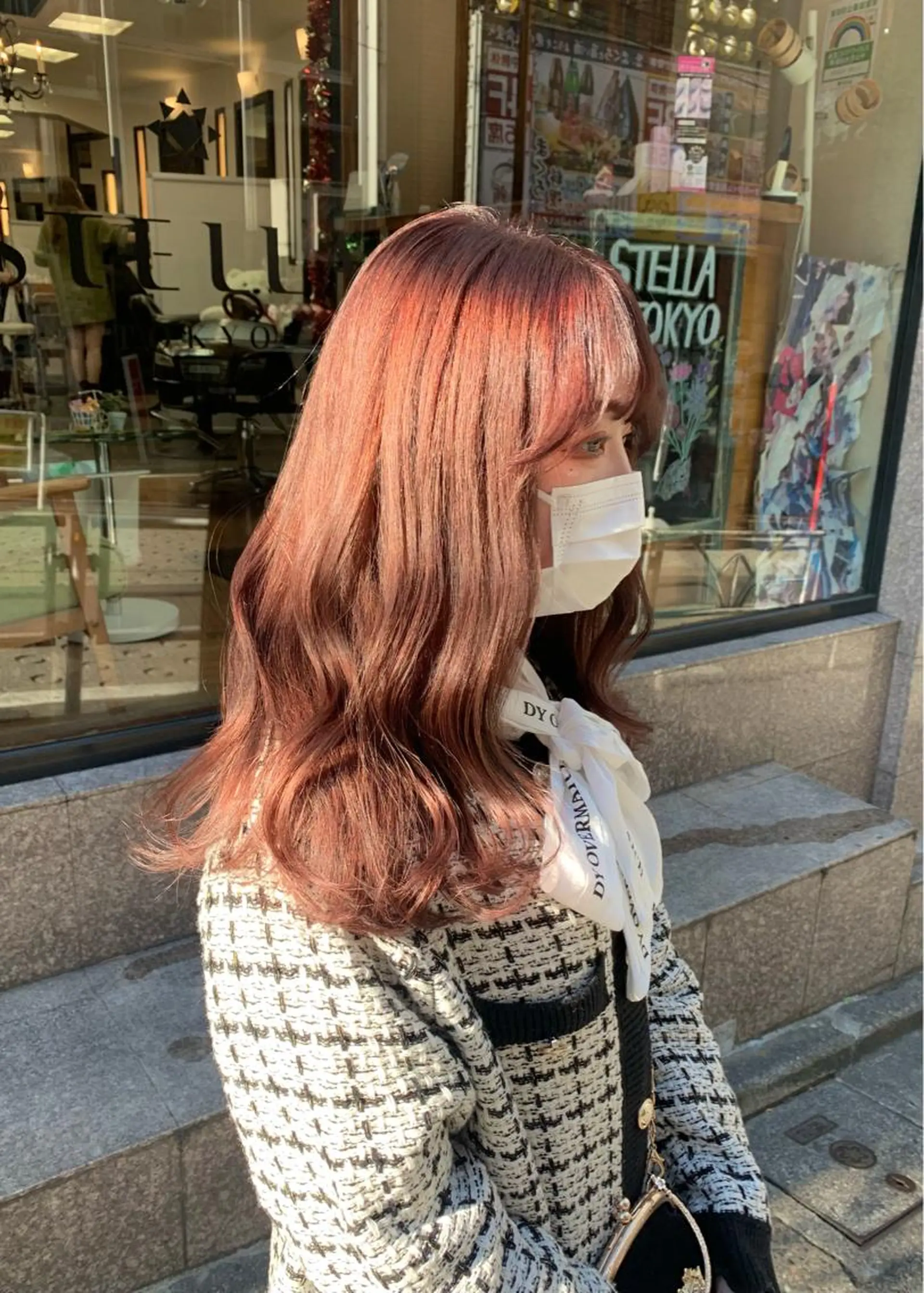 セミロング カラー ベージュカラー ピンクカラー ピンクベージュ LUMO所属・矢野 晃平のヘアスタイル