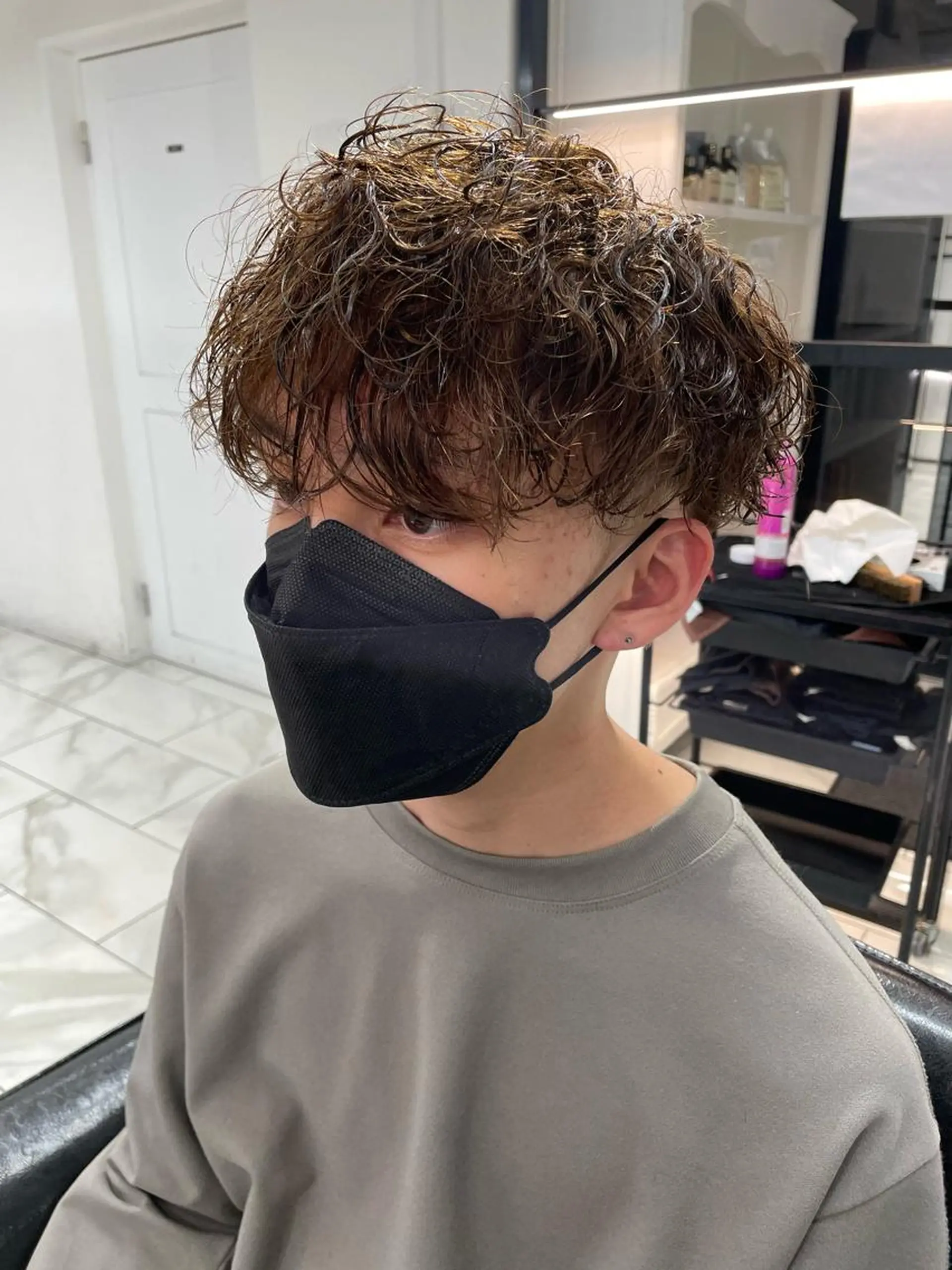 パーマ メンズ カット パーマ 大阪メンズ 美容師井上智博のヘアスタイル