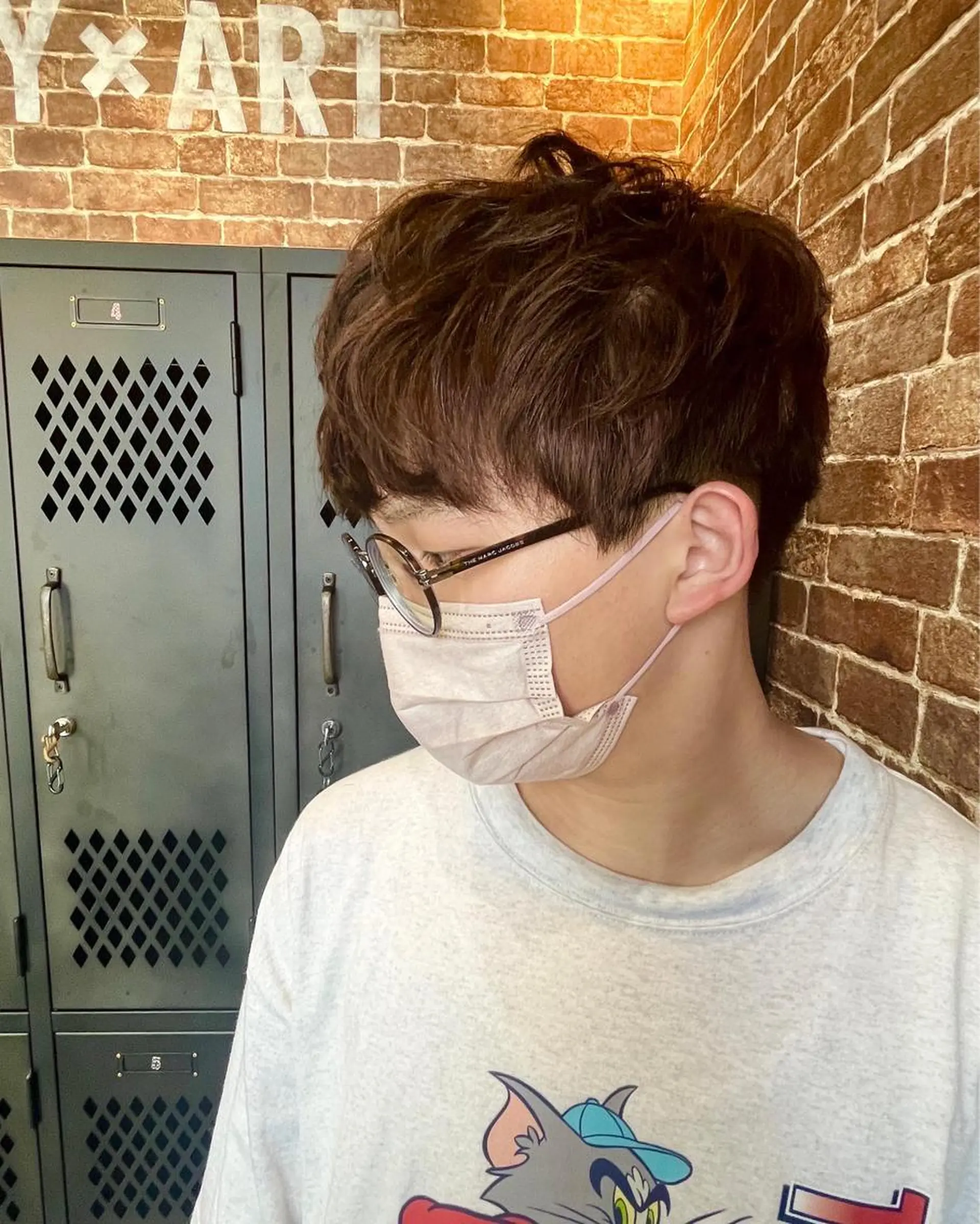 ショート メンズ メンズハイライト メンズ就活ヘア メンズパーマ ボブ 外国人風カラー ヘッドスパ 久木原 ゆりのヘアスタイル