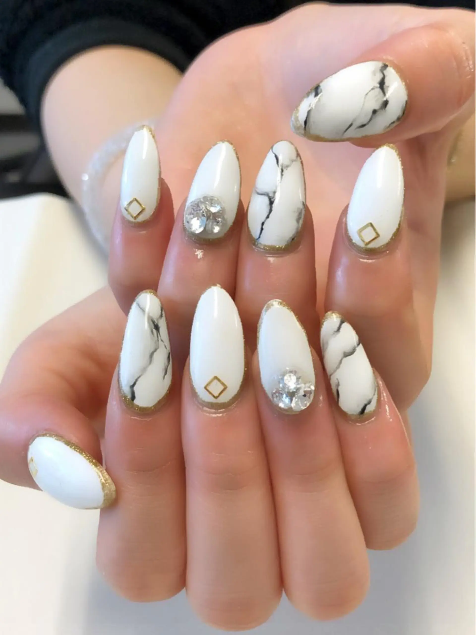 ネイル 大理石ネイル(マーブル) スカルプネイル KIREIE NAILSのネイルデザイン