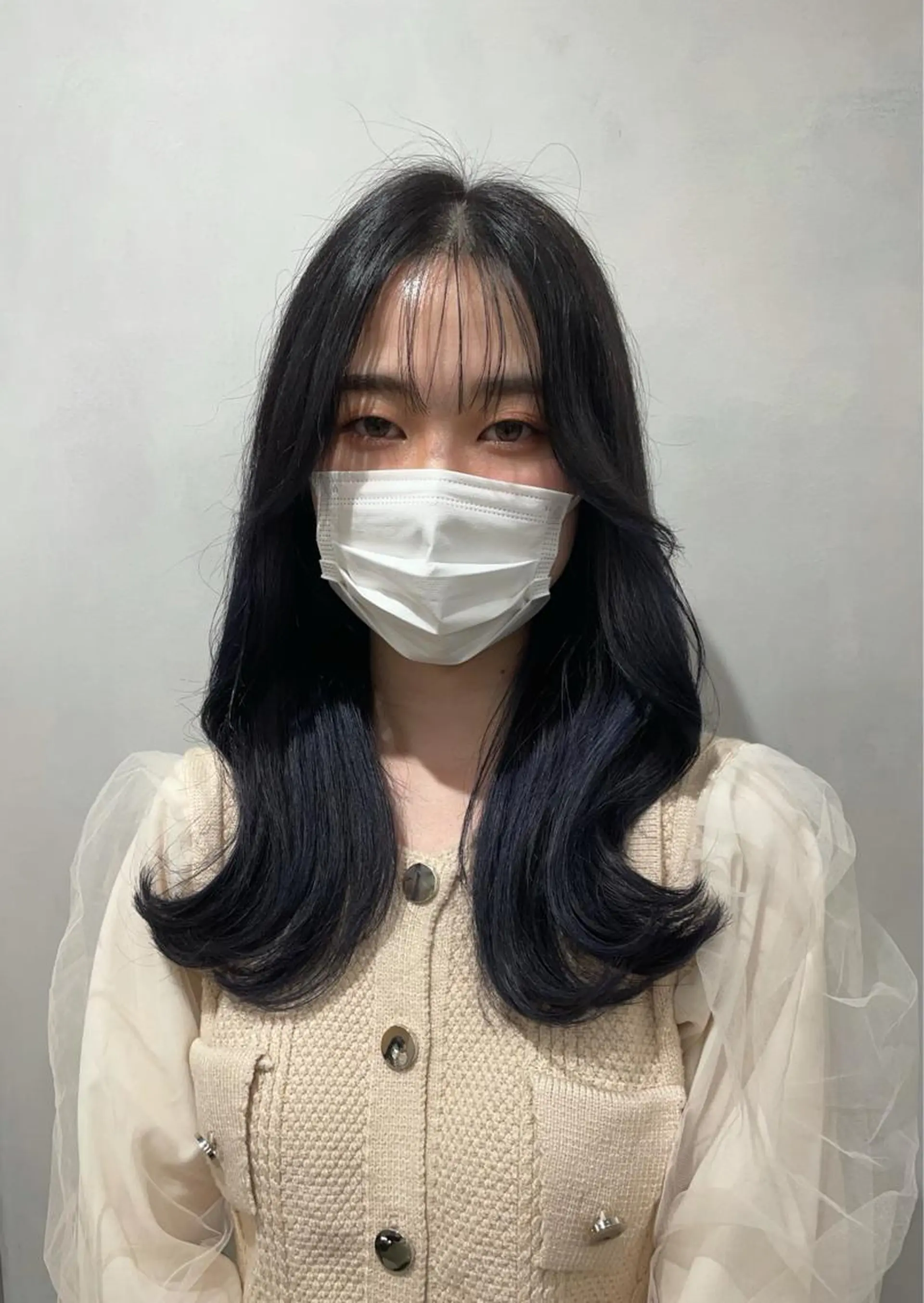 セミロング 韓国風ヘア レイヤーカット ❤︎︎韓国ヘア❤︎︎ 𝑺𝒉𝒊𝒉𝒐のヘアスタイル