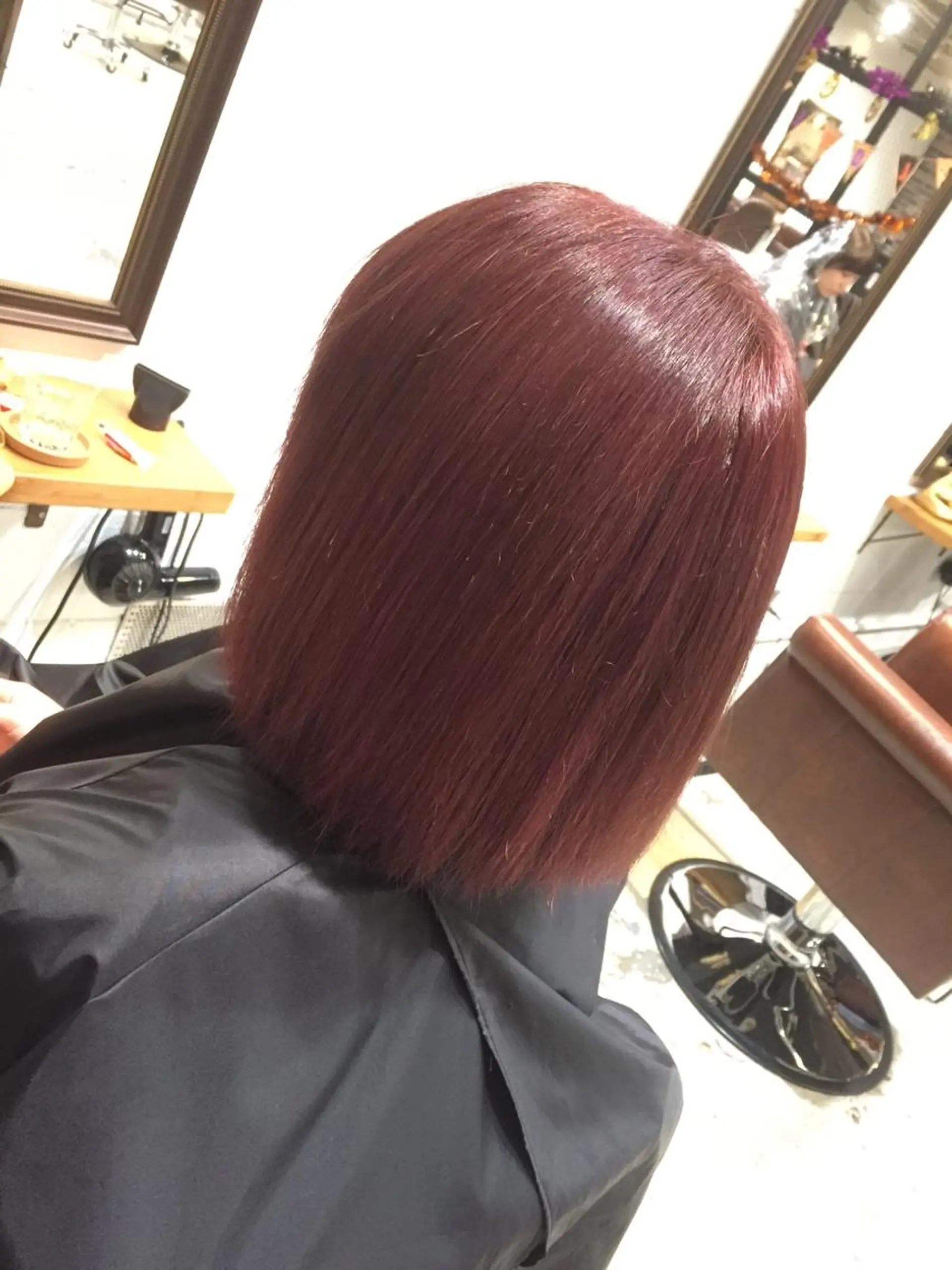 ショート ミディアム カラー レッドカラー 竹嶌 健吾のヘアスタイル