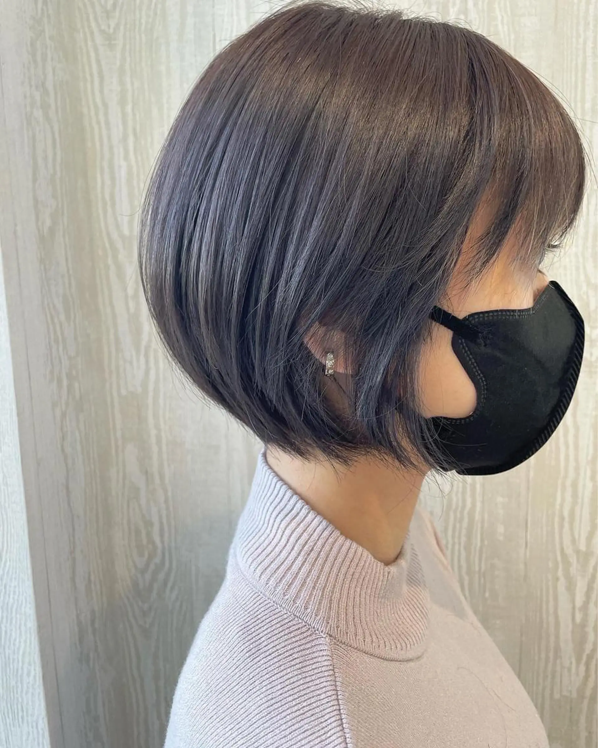 ショート カラー アッシュ 透明感カラー ダークグレー ダークグレージュ グレージュ カット ヘアカラー トリートメント 河合秀明/ショート /ボブ/レイヤーのヘアスタイル