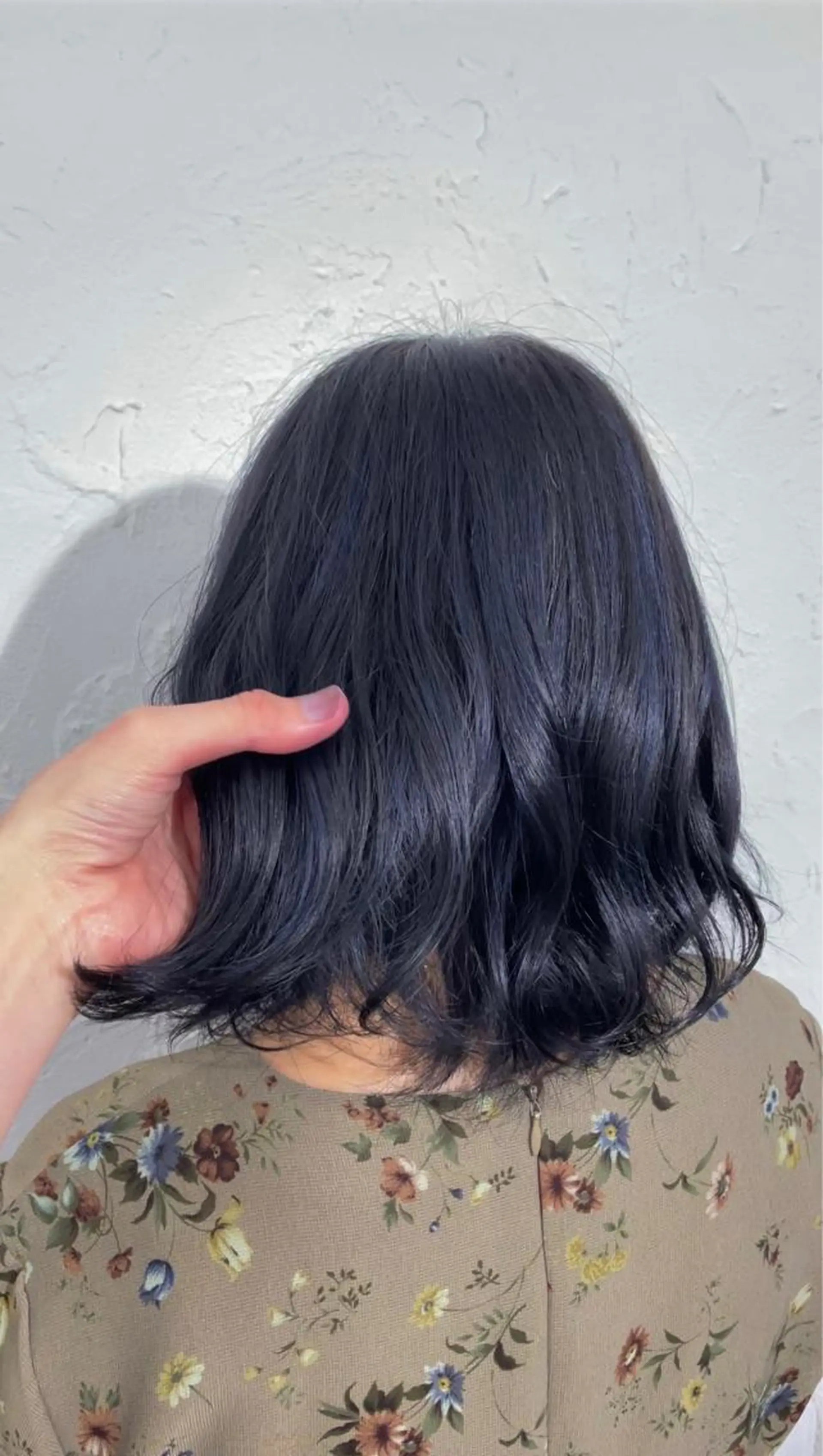 ミディアム カラー 黒髪 ブルーカラー ブルーブラック ブルージュ グレージュ 新宿御苑前/新宿 Ryuseiのヘアスタイル