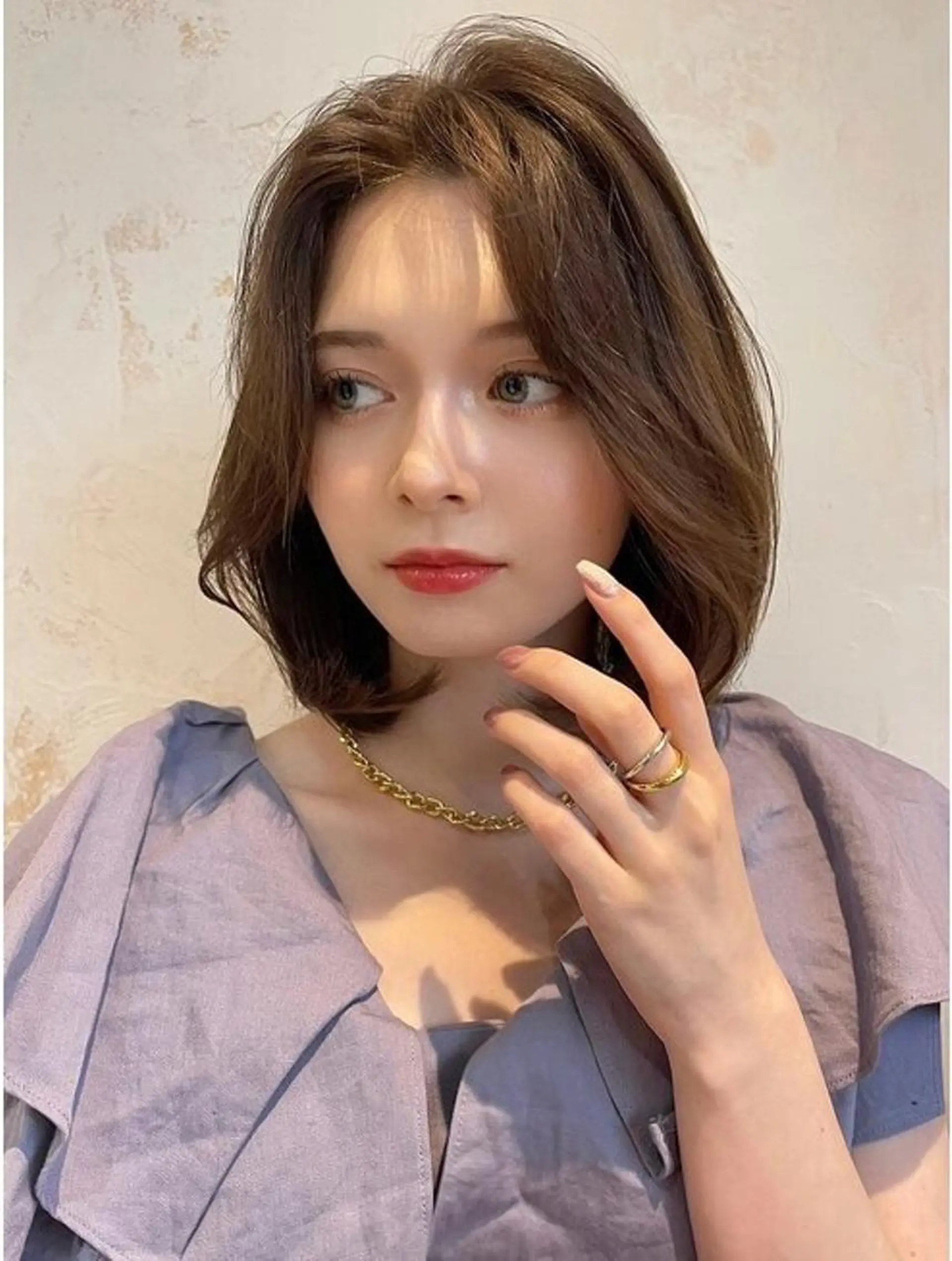 ショート 顔まわりレイヤー 髪質改善 韓国風ヘア レイヤーカット 似合わせカット ヘアカラー 髪質改善🇰🇷レイ ヤーカット/艶透明髪のヘアスタイル