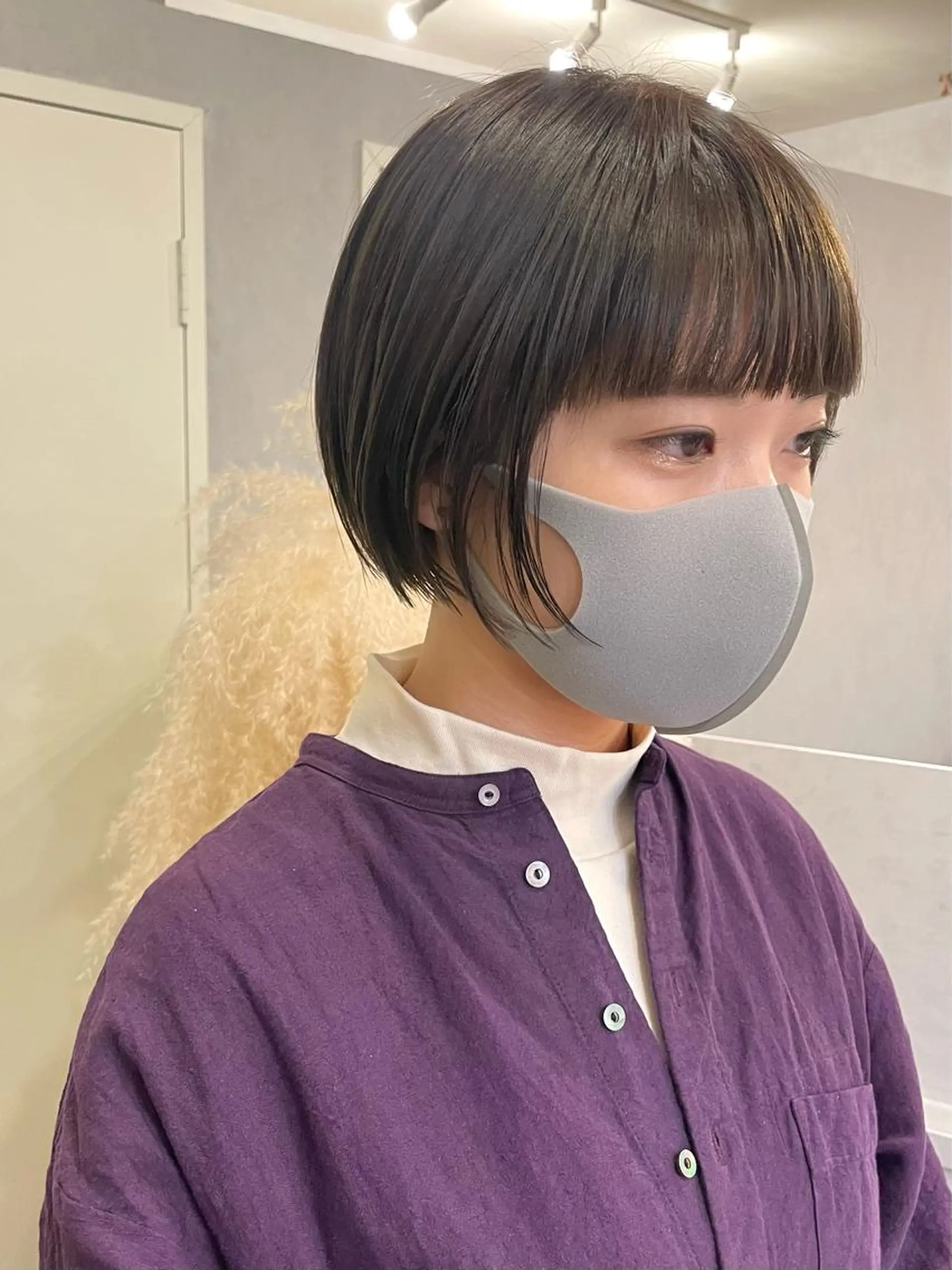 ショート カラー ボブ ワイドバング カット ヘアカラー Anytime所属・はるか 💐 お悩み改善美容師のヘアスタイル