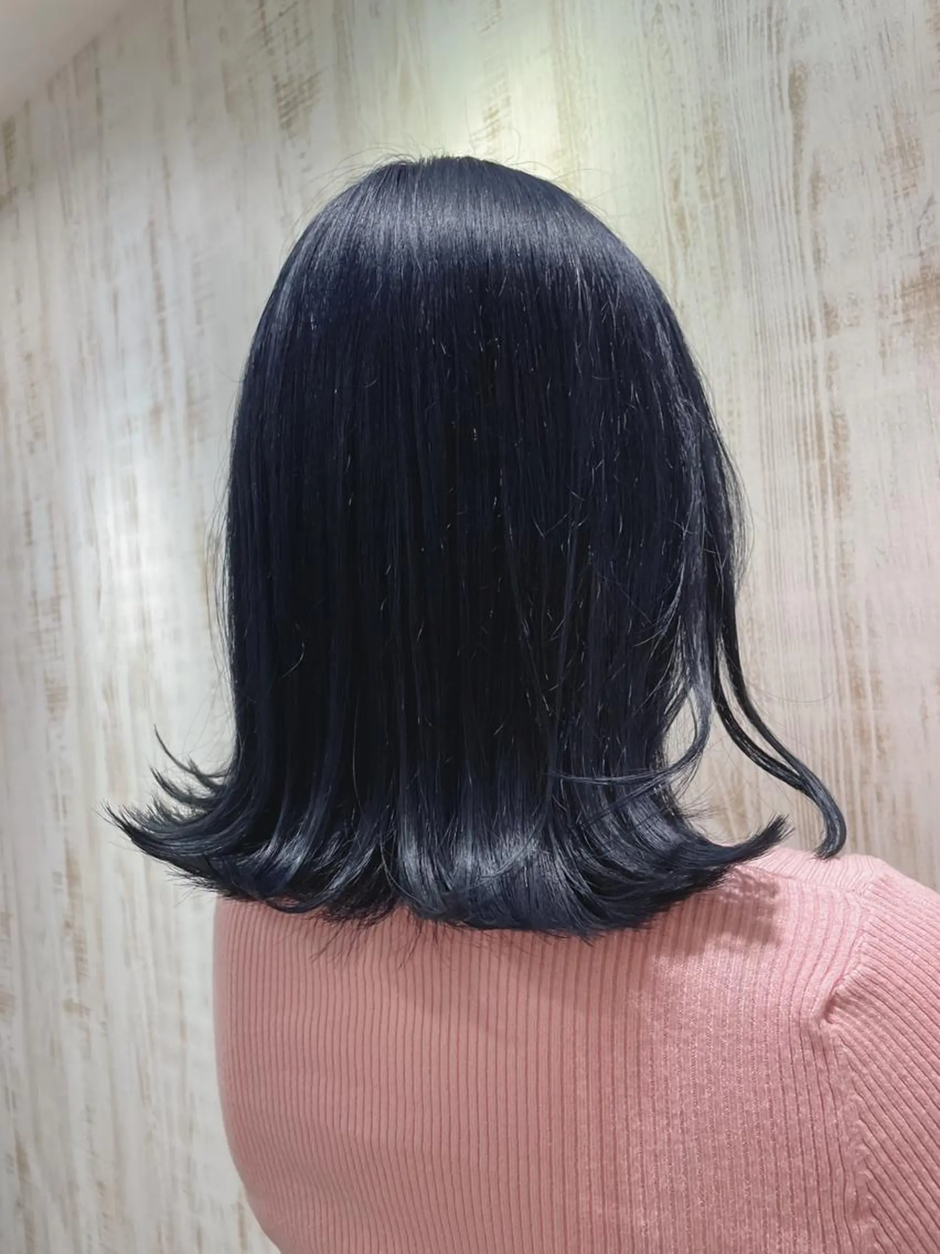 ミディアム カラー ブルーカラー ネイビーカラー nana 🌼のヘアスタイル