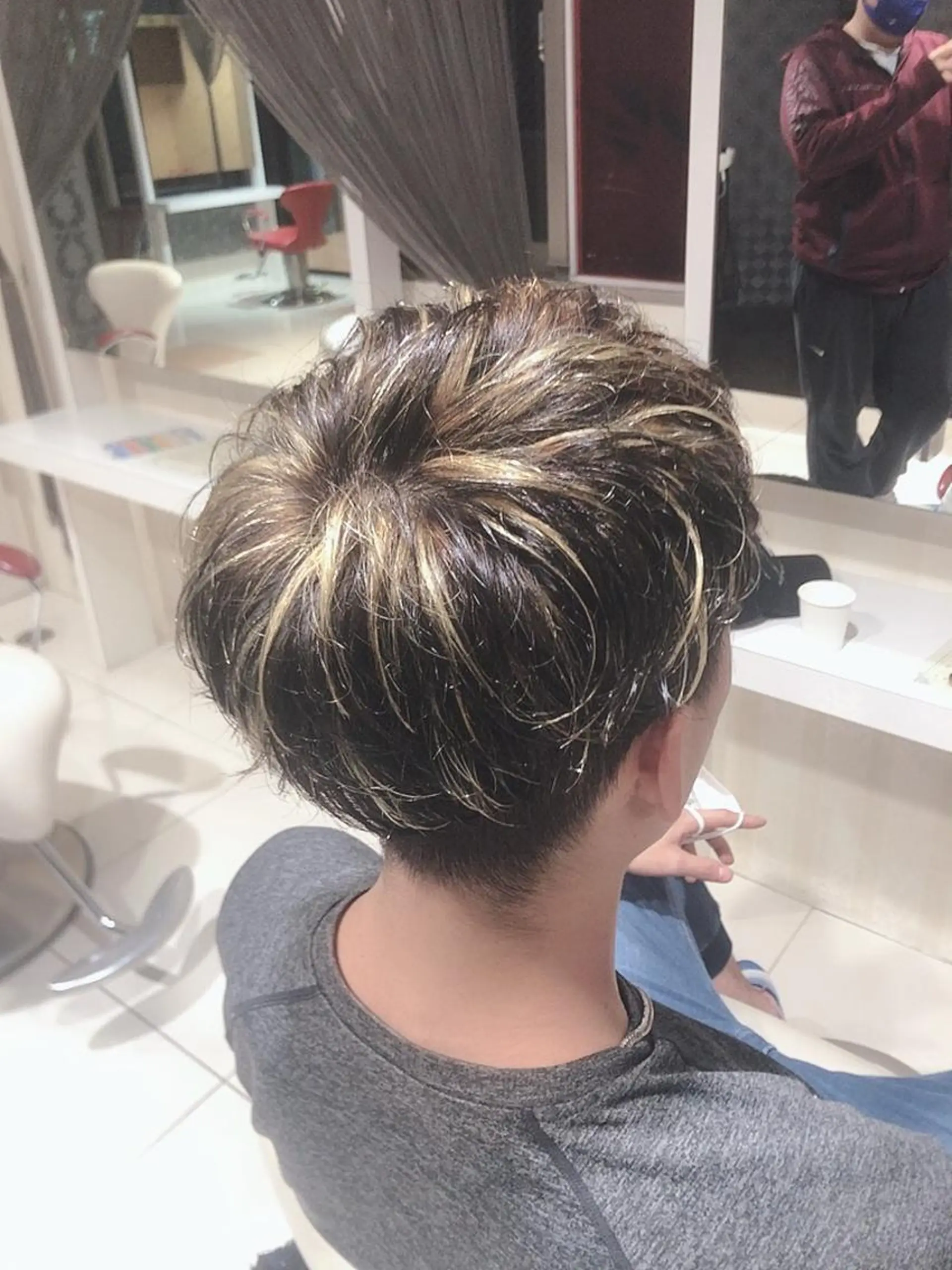 ショート メンズ メンズハイライト ハイライト ⭐️髪質改善⭐️ 大野輝のヘアスタイル