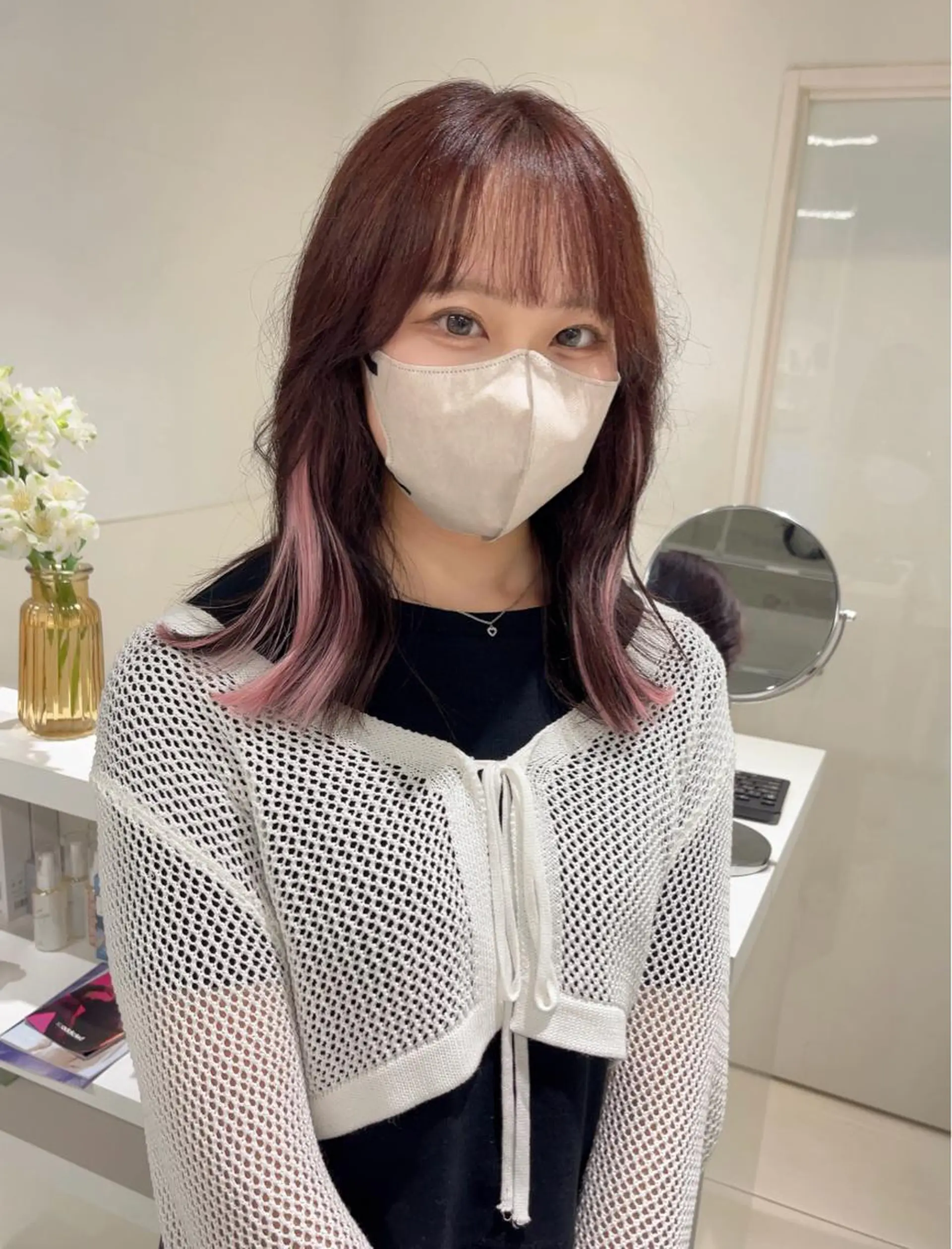 ミディアム カラー りおな/髪質改善/ カラー /平尾のヘアスタイル