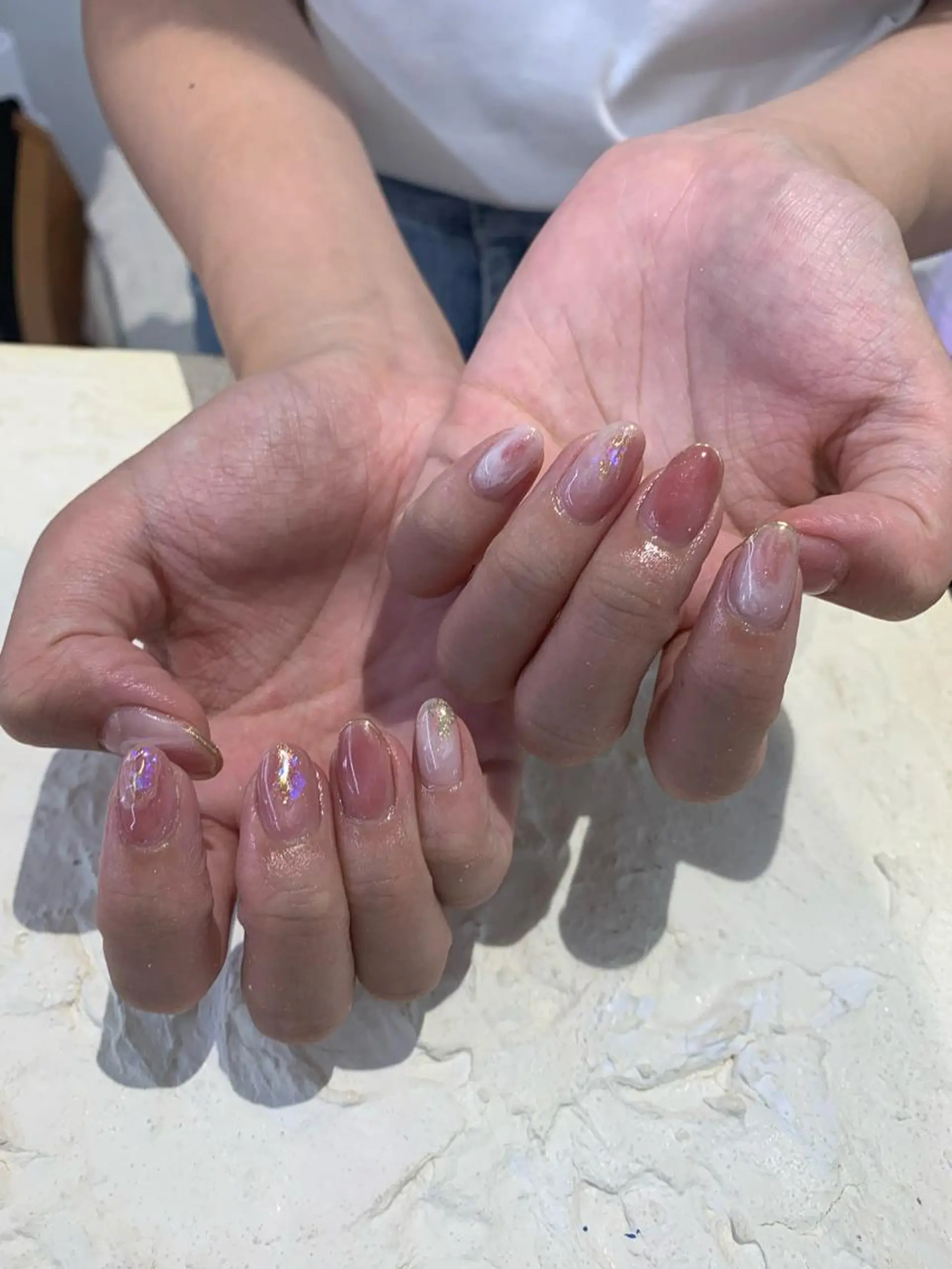 ネイル ピンク マキノ ユイのネイルデザイン