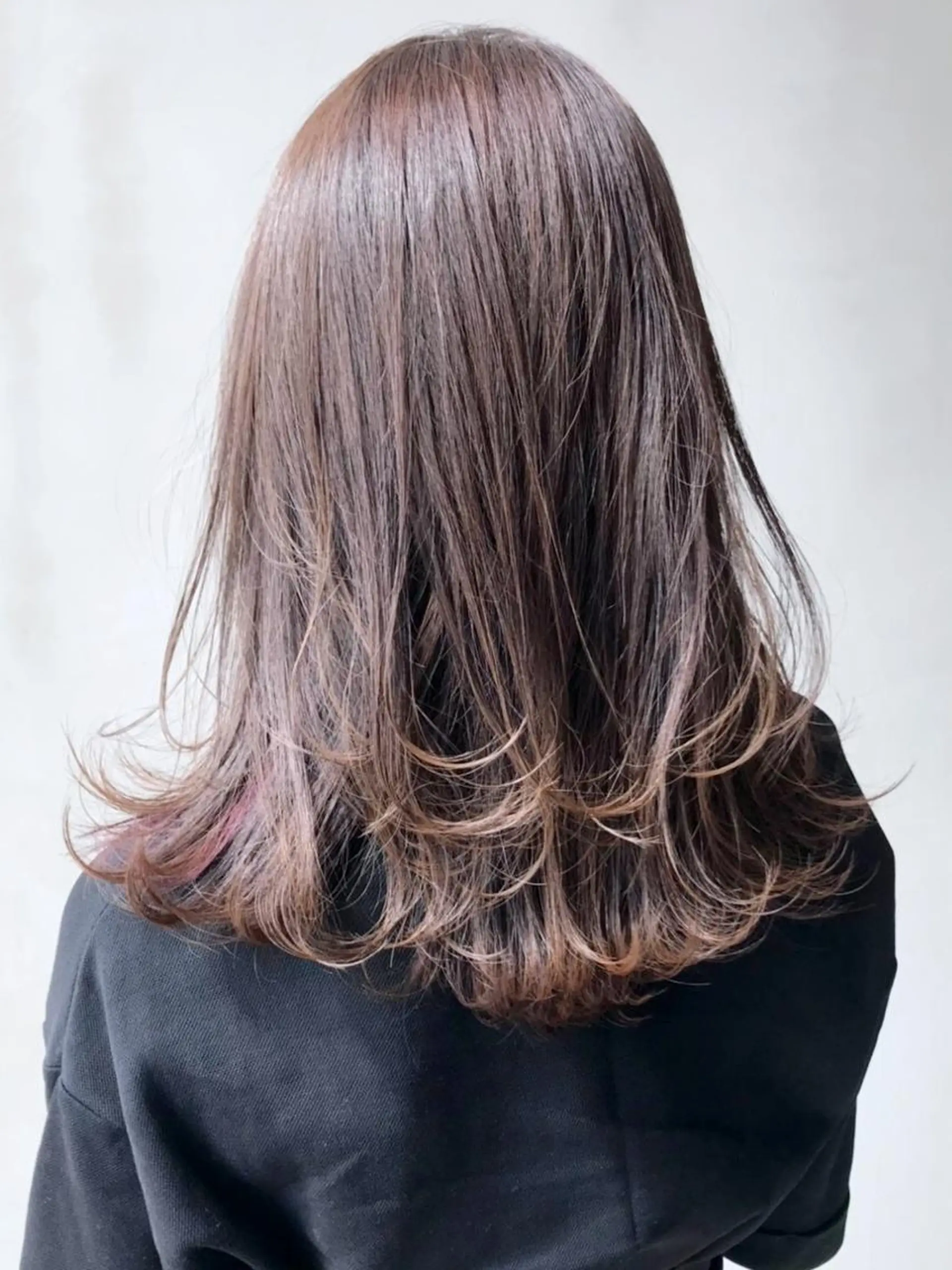 セミロング カラー パーマ ヘアアレンジ パープルカラー ITbyALBUM 中野店のヘアスタイル