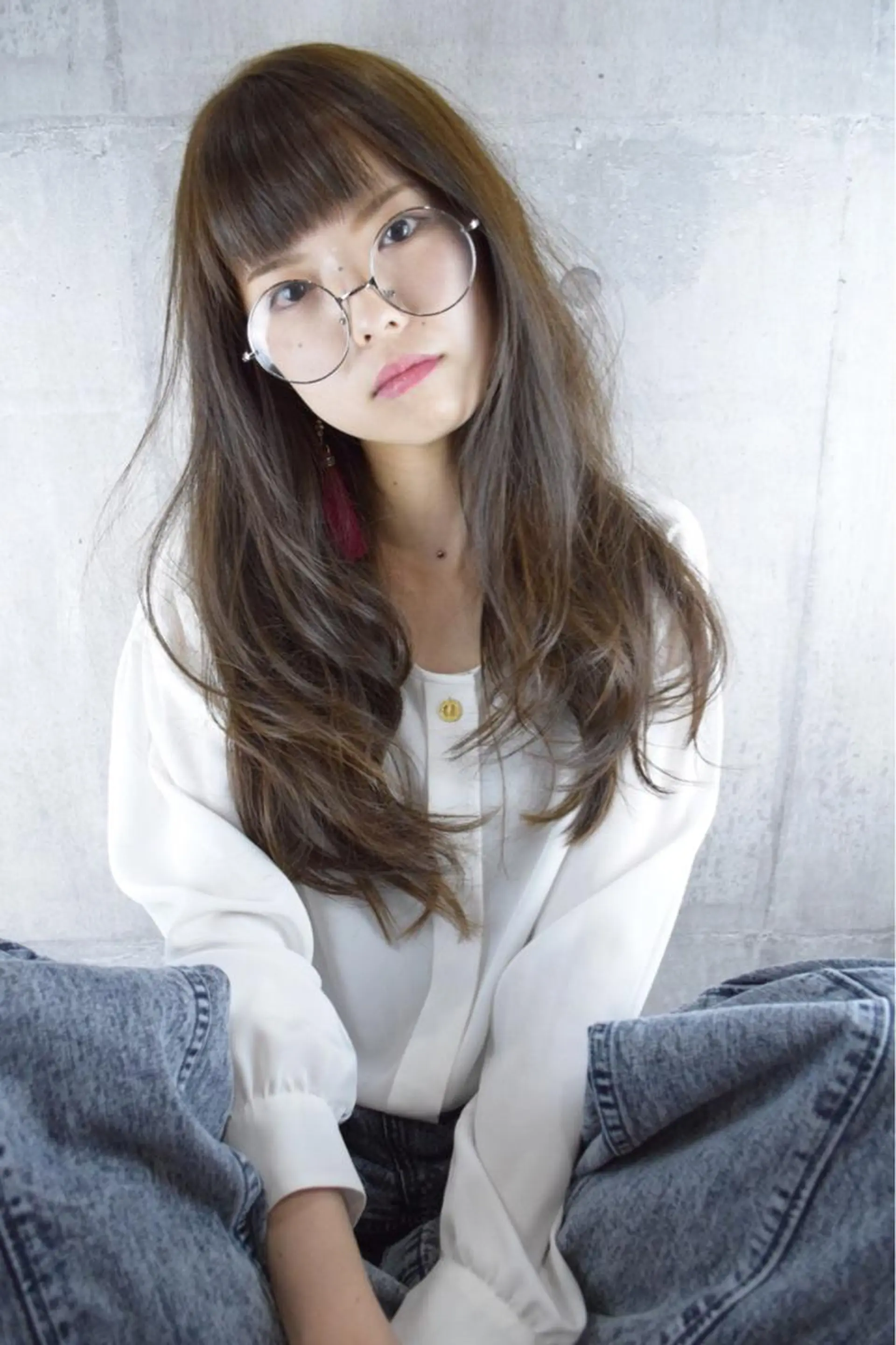 ロング カラー パーマ カット ヘアカラー トリートメント 恒遠 幸司のヘアスタイル